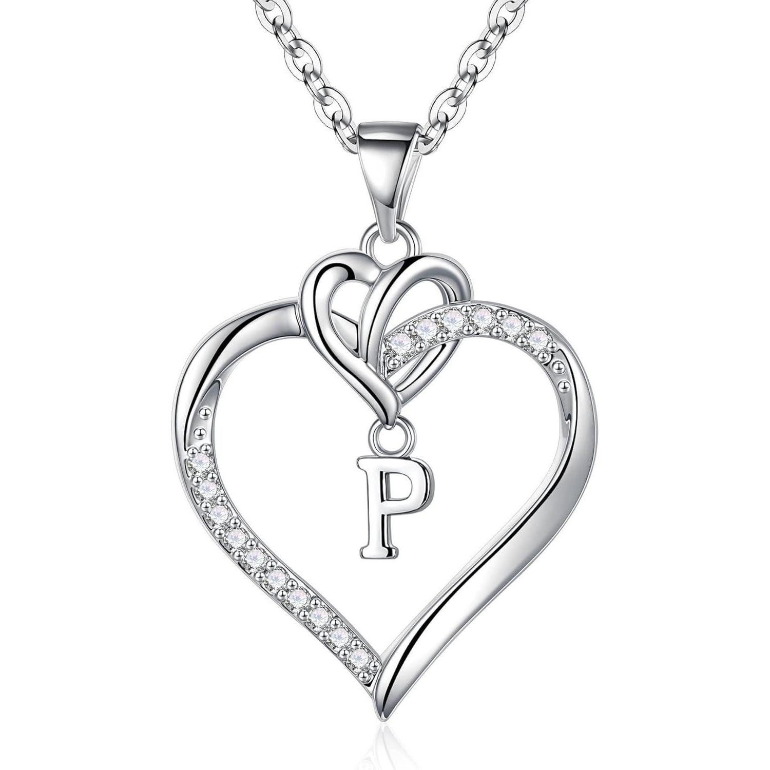 LuxusKollektion Herzkette Valentinstag Geschenke Herz Kette 14K Gold Zirkonia Damen Halskette