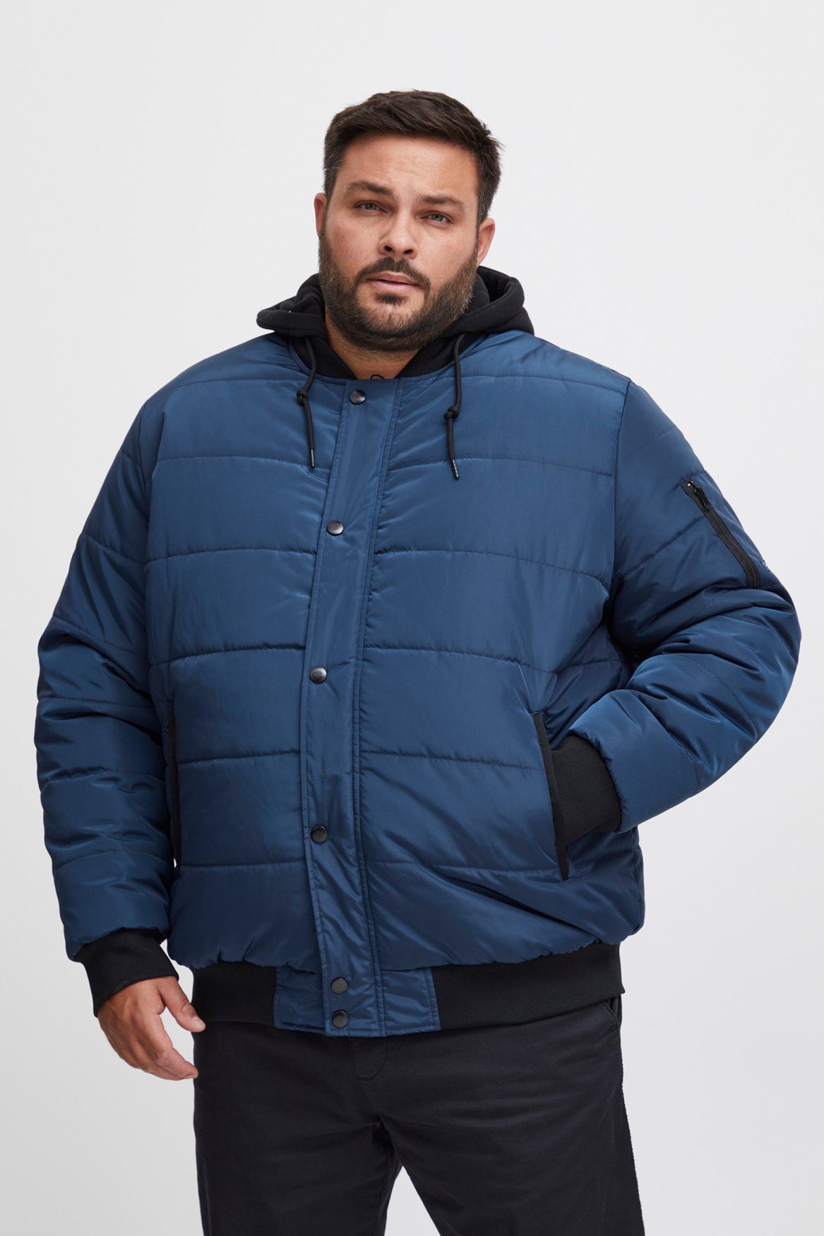 Blend Winterjacke Plus Size Winter Jacke mit Kapuze OUTERWEAR 6241 in Blau