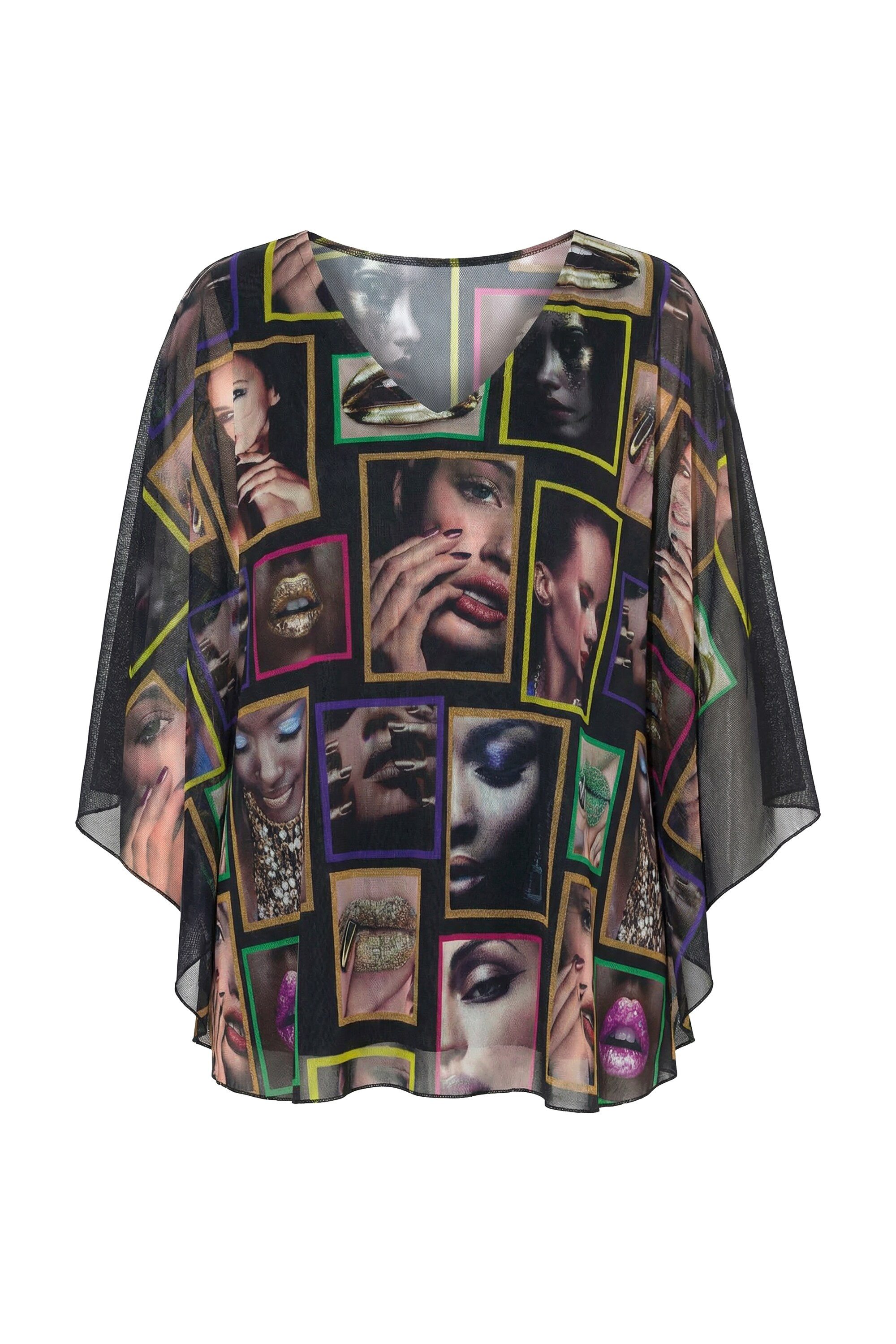 MIAMODA Longbluse Meshbluse weite Passform Frauen-Muster günstig online kaufen