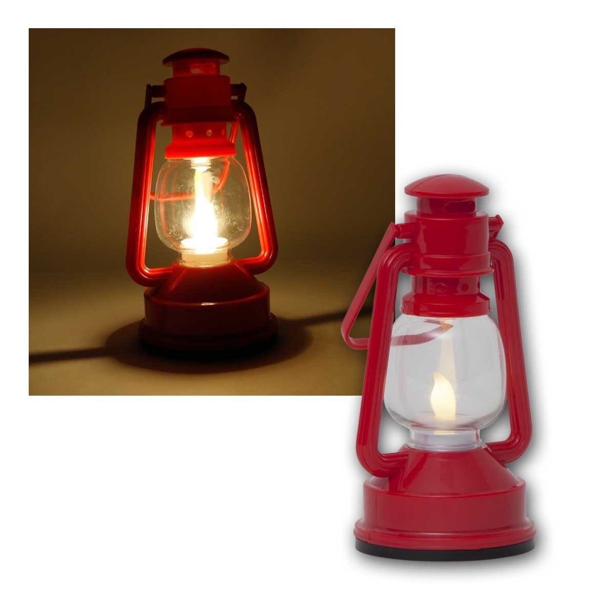 STAR TRADING LED Laterne LED Kunststofflaterne "Niko" warmweiß flackernd, warmweiß