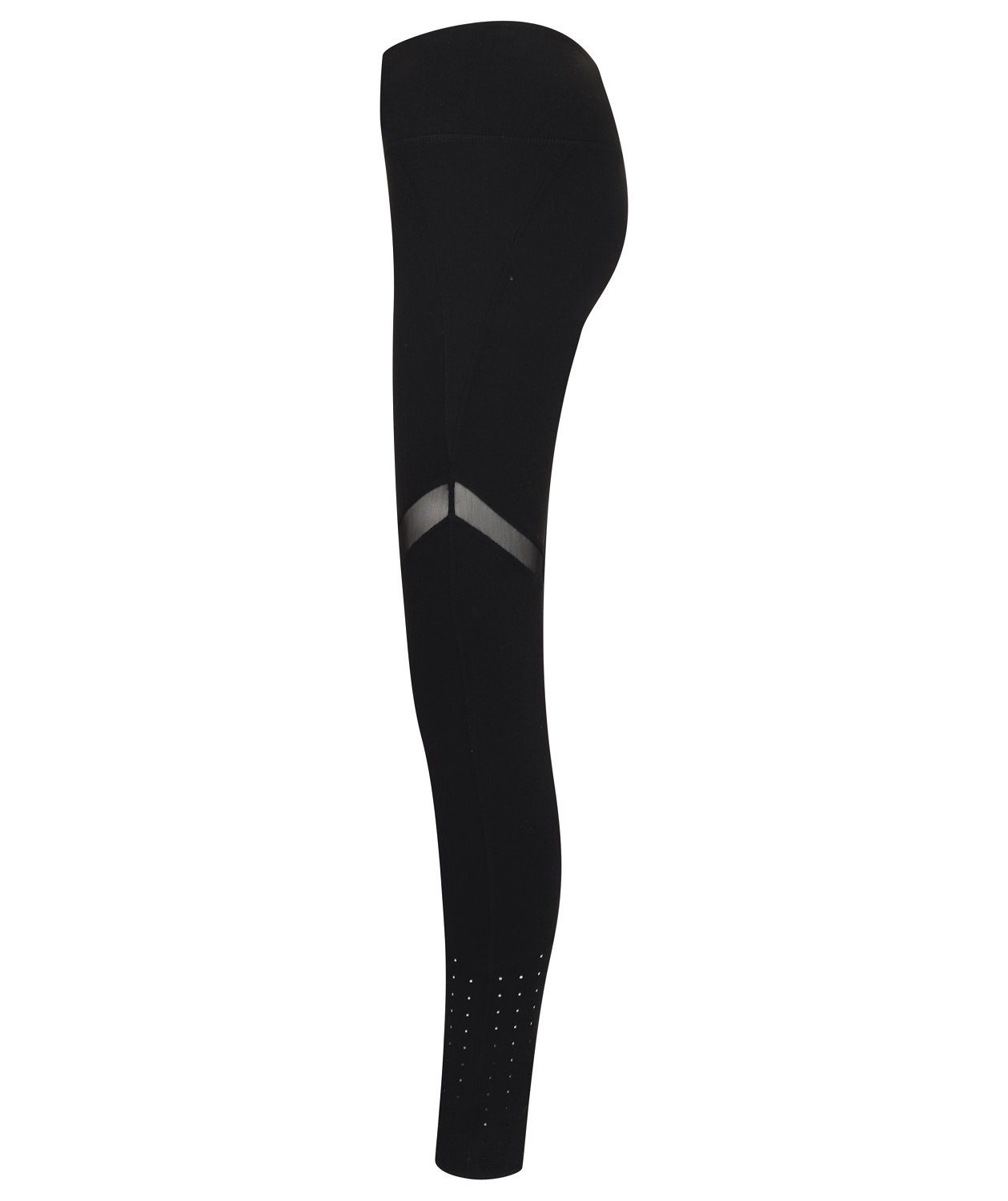 Tombo Leggings Damen Leggings mit Mesh-Streifen vorne u. hinten am Oberschenkel Blickdichtes Stretch-Gewebe - Gr. XS bis XXL