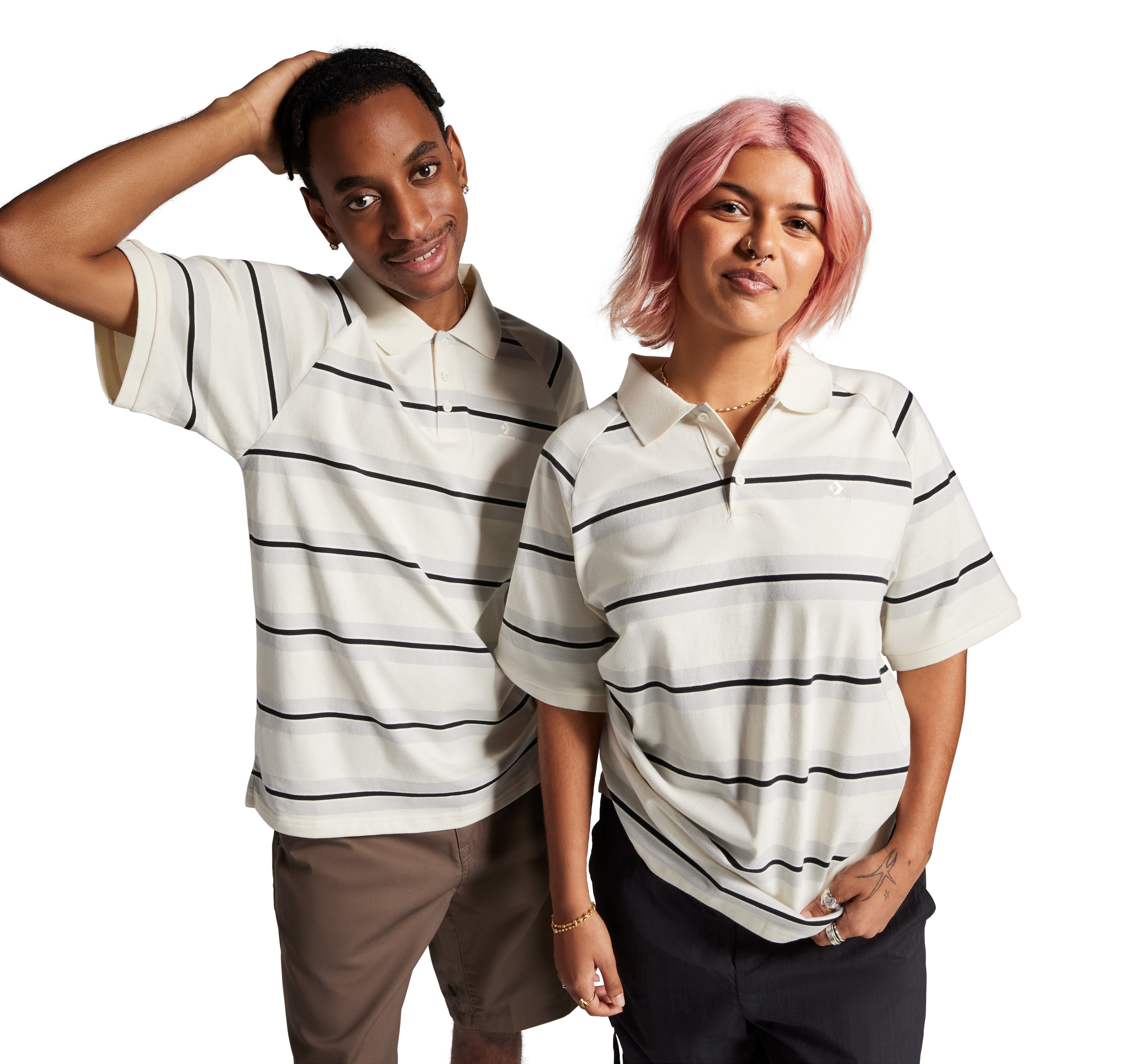 Converse Poloshirt MARQUIS STRIPED SHORT-SLEEVE POLO für SIE und IHN günstig online kaufen