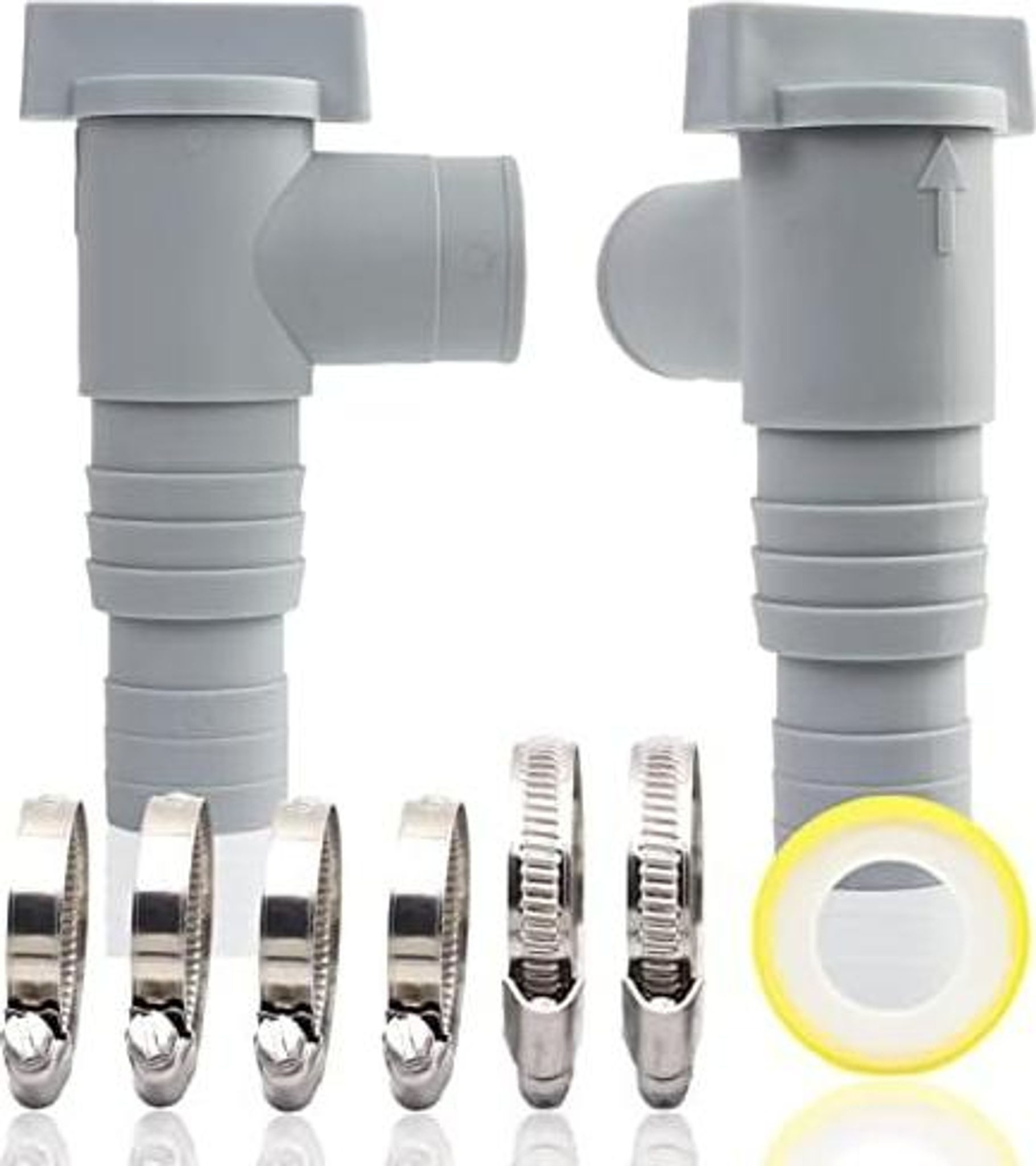 FELIXLEO Poolschlauch 2er Set Absperrhahn Pool 32mm Schlauchanschluss PVC Wartungszubehör