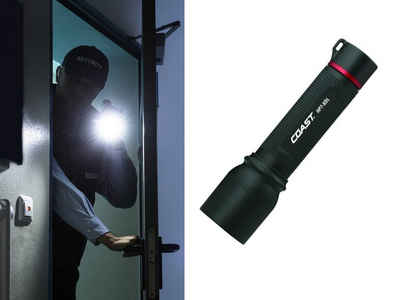 coast LED Taschenlampe, leichte Leuchte extrem hell, mit Batterie - 270 Meter große Reichweite