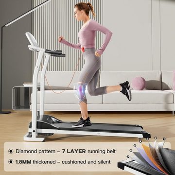 UMAY Laufband (Treadmill for Home mit Automatischer und 12 Trainingsprogrammen), zuhause klappbar mit Herzfrequenzmesser und APP, 1,5 PS leiser Motor