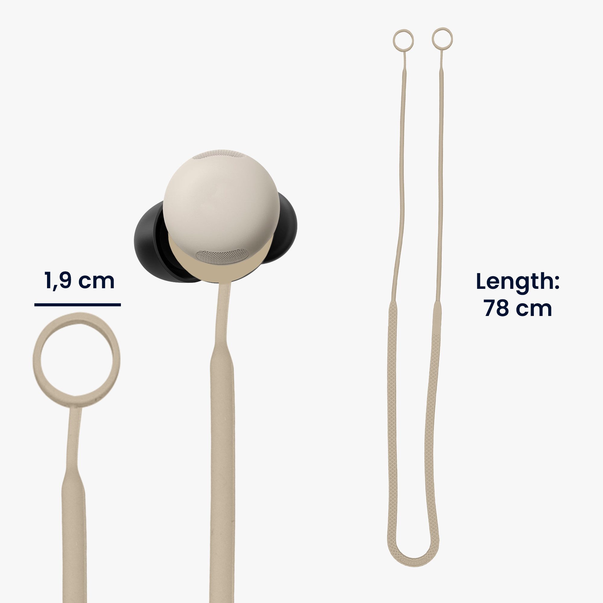 kwmobile Halteband für Google Pixel Buds Pro 2 Wireless Charger (1-tlg., Headphones Halter Band Strap)