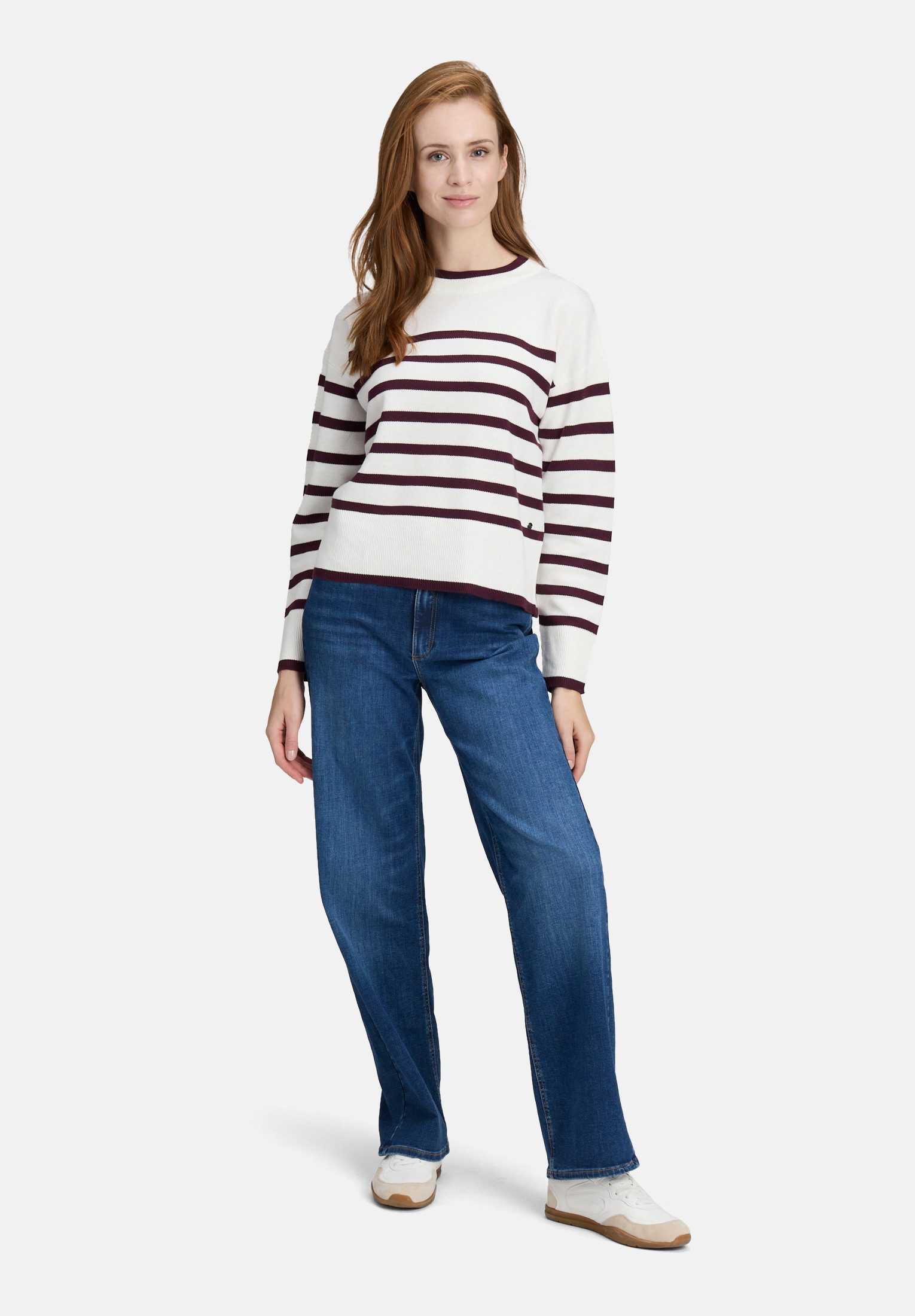 Betty&Co Strickpullover Damen mit Streifen (1-tlg)