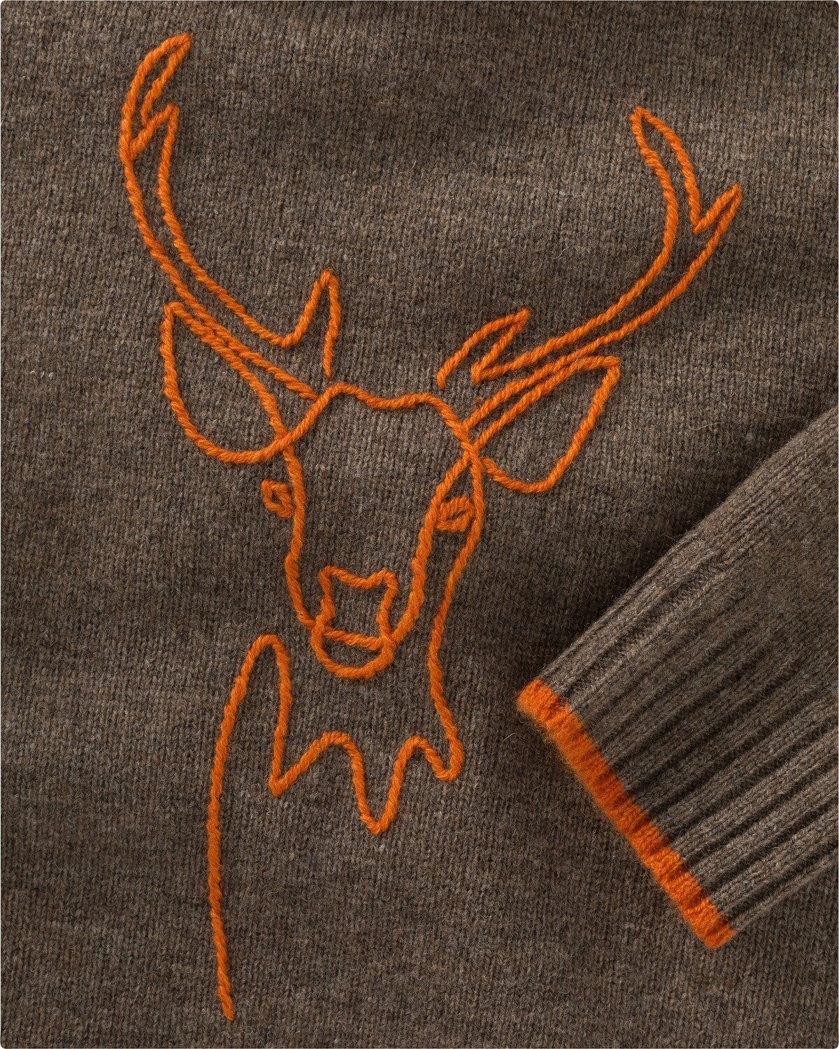 Brigitte von Schönfels Strickpullover Pullover mit Hirschmotiv