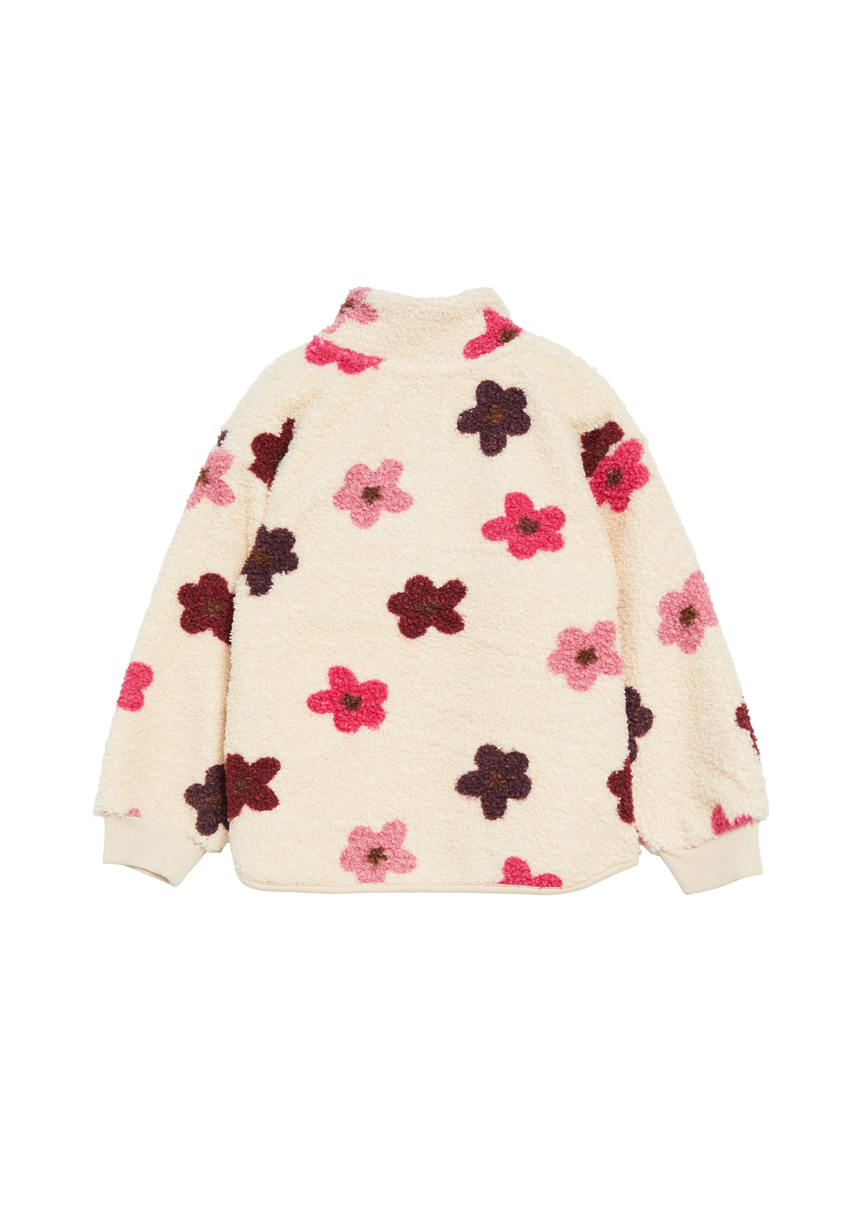s.Oliver Junior Plüschjacke mit floralem Print