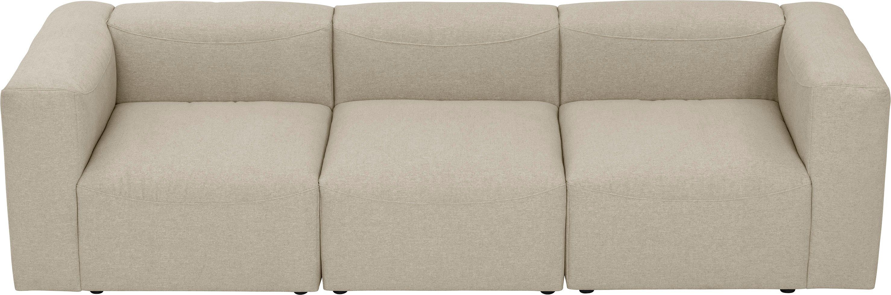 Sitz-Elementen, Lena, aus 3 kombinierbar 3-Sitzer Teile, Sofa-Set creme Spar-Set Max 05 individuell Winzer® 3