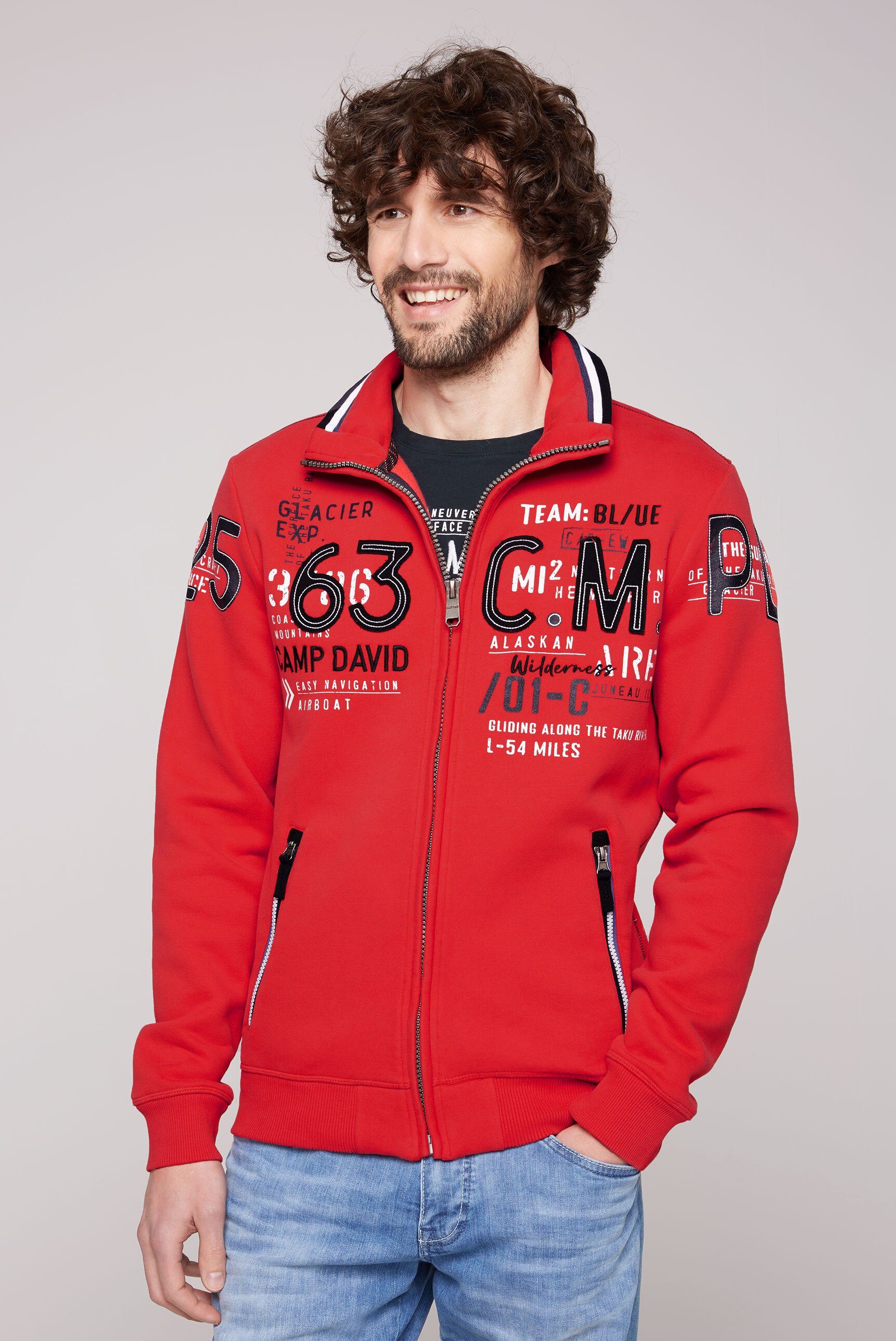 DAVID Stehkragen CAMP mit Sweatjacke