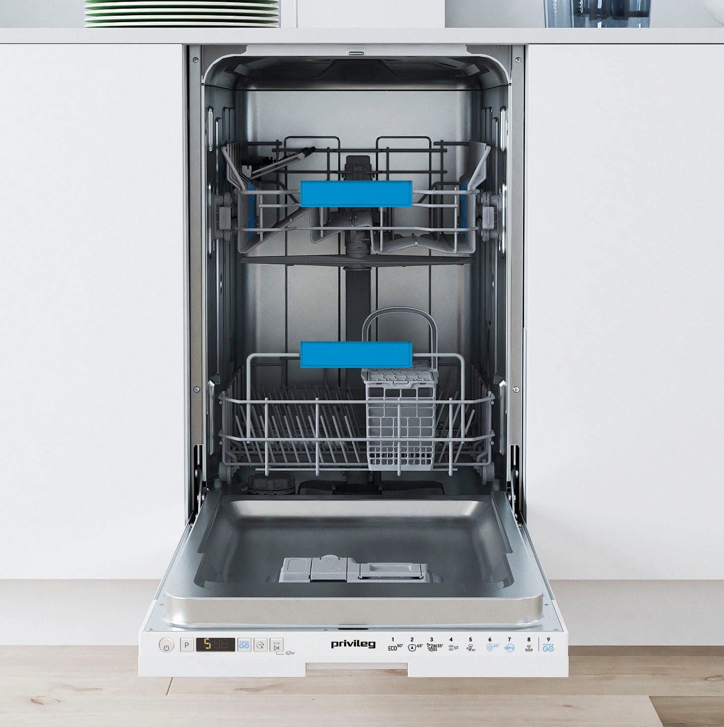 Privileg vollintegrierbarer Geschirrspüler PV2IC10BS7LA0, 10 Maßgedecke, Rapid 30 Min. – schnelles Spülprogramm in nur 30 Minuten. – Bild 4 von 5