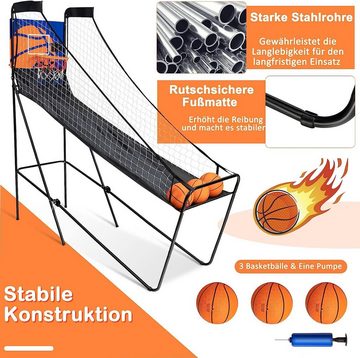 KOMFOTTEU Basketballkorb klappbares Basketball-Arcade-Spiel, 3 Basketbällen & Pumpe