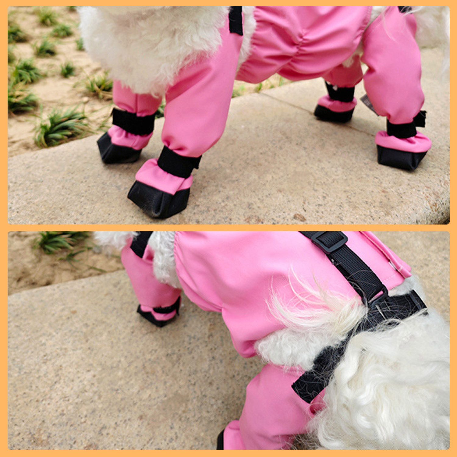 Refttenw Pfotenschutz Hundepfoten Stiefel Leggings Verstellbare Hundehose Hundestiefel