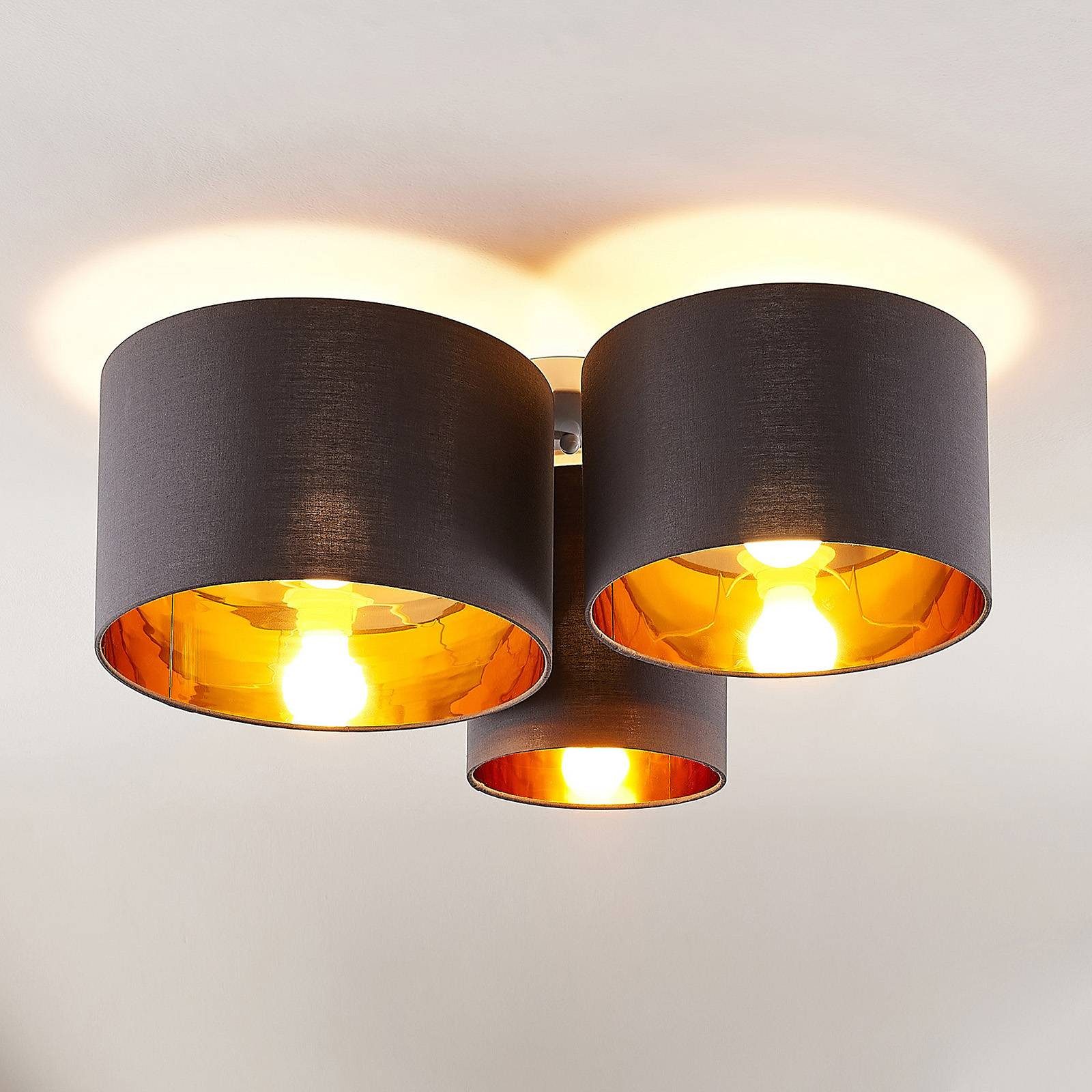 Lindby Deckenleuchten Laurenz, Alu IP20, 3 x 15 W LED