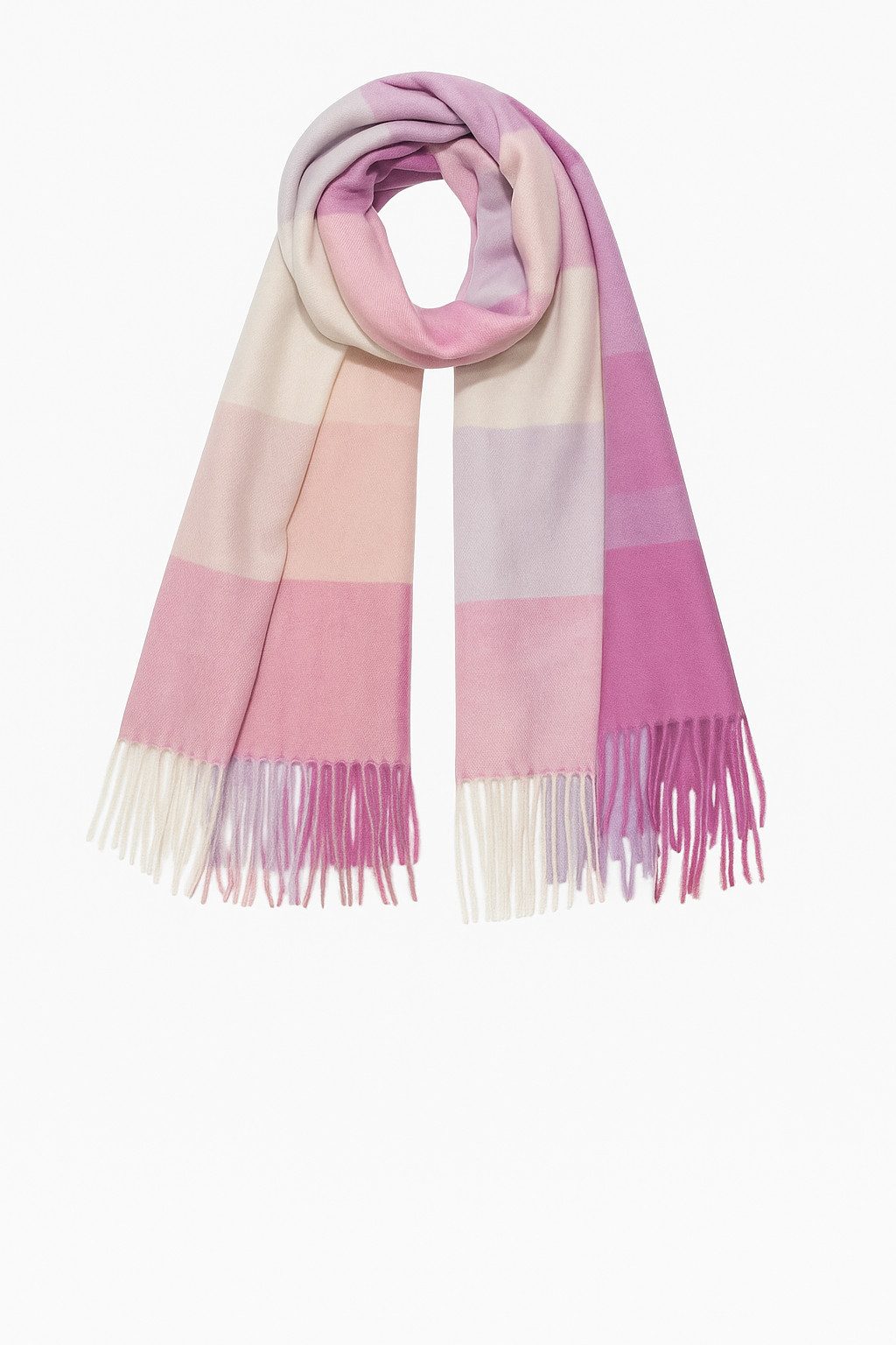 Faera Modeschal Eleganter Schal mit Muster - Leichter Stoff - Herbstmode, (1-St), 9406 in Pink