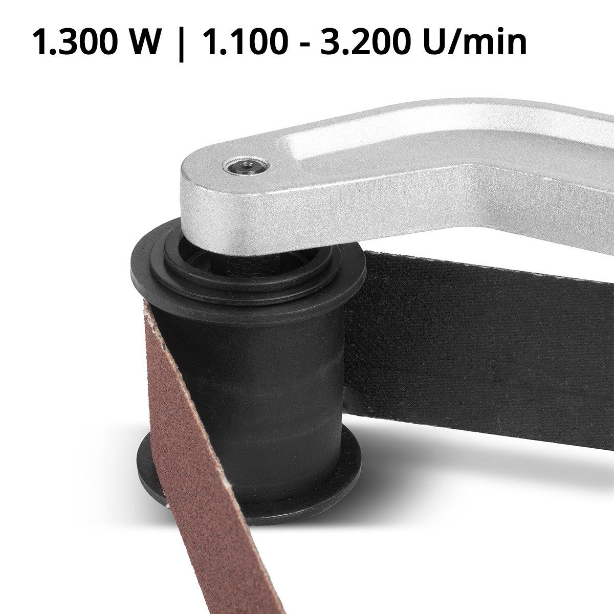 STAHLWERK Bandschleifer Rohrbandschleifer 1.300 W Rohrschleifer Bandschleifer Schleifmaschine, max. 3200 U/min, (Packung, 1 tlg)