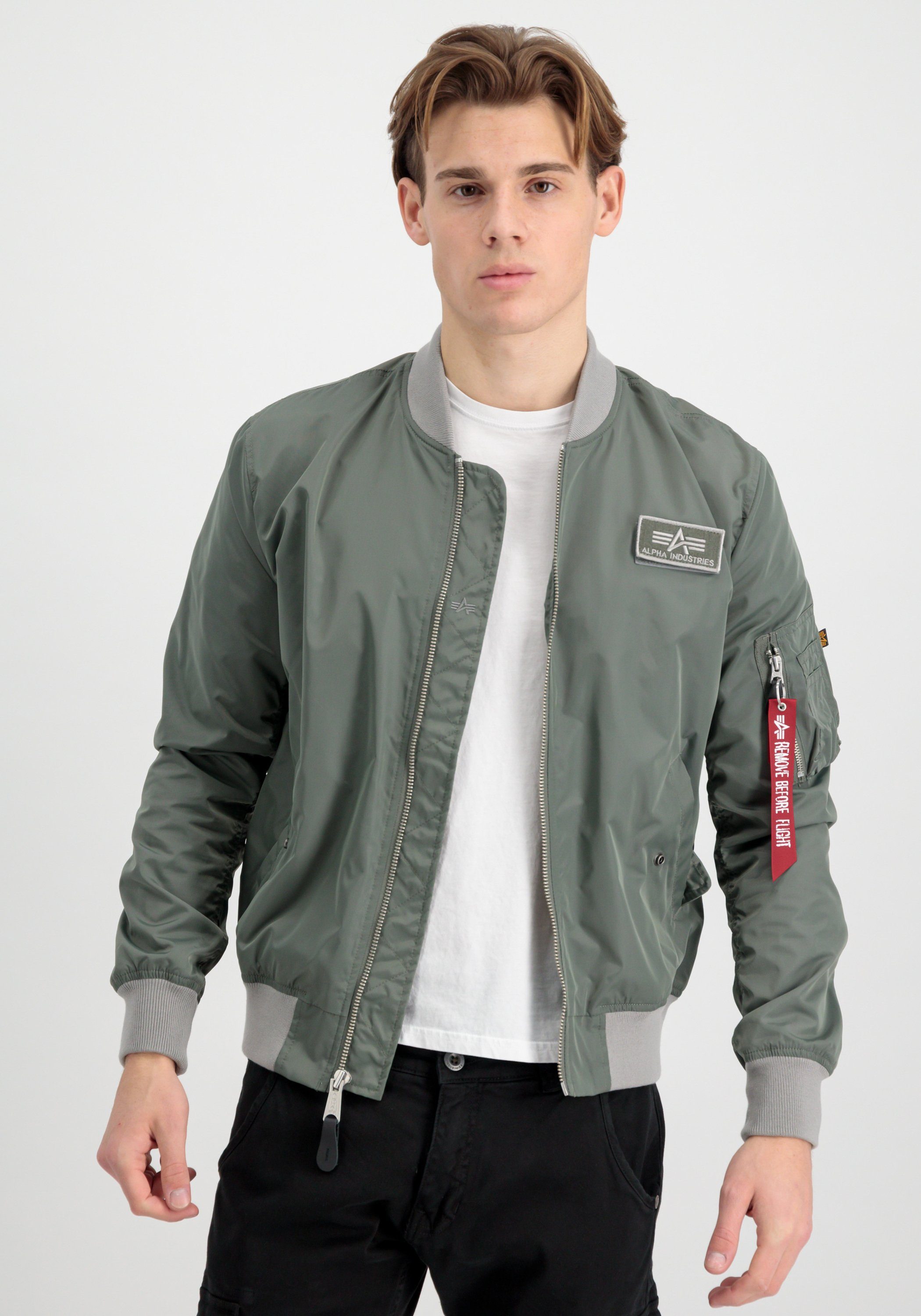 Alpha Bomber vintage TTC Jackets Industries Industries Alpha & Flight - Men green/silver MA-1 Bomberjacke