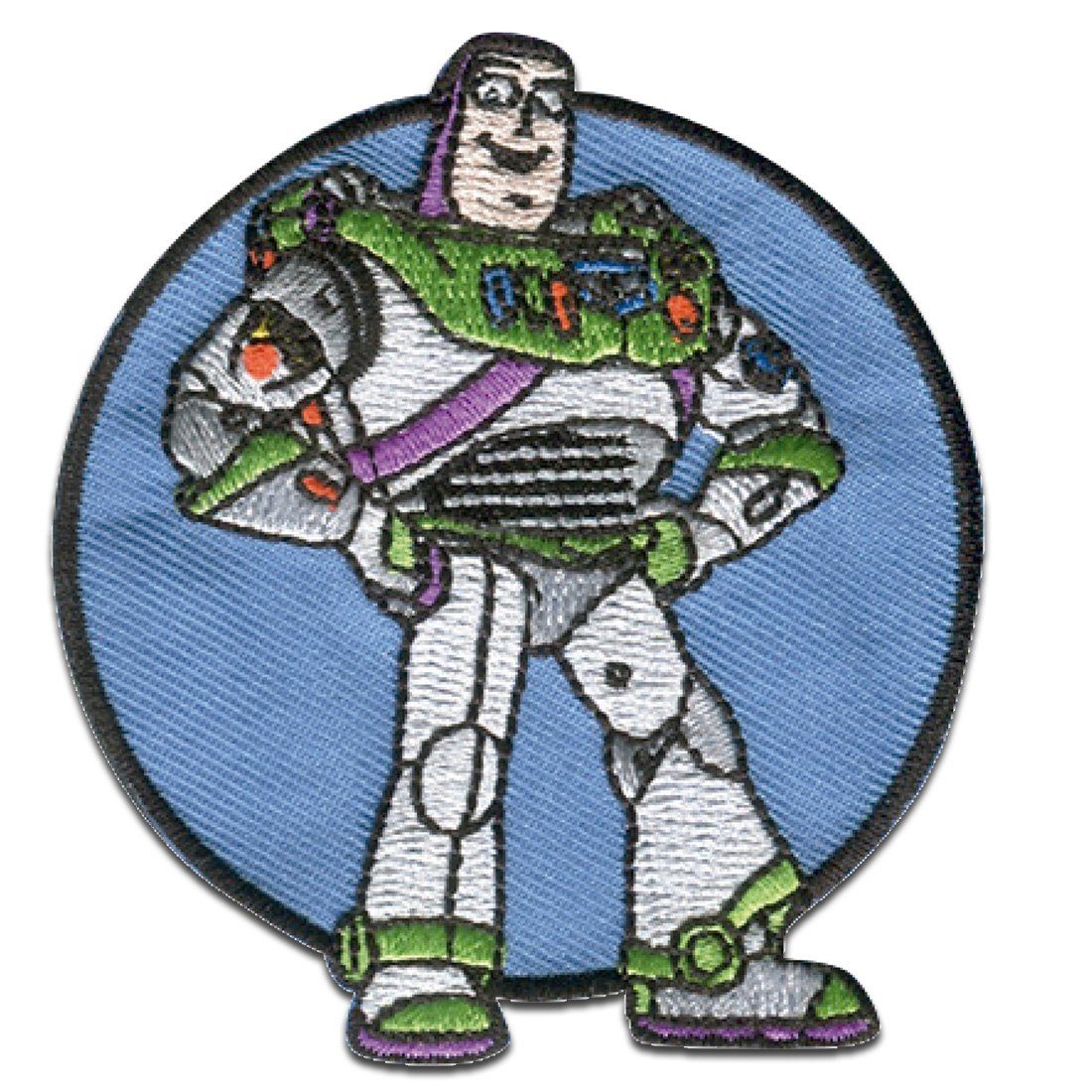 Disney Aufnäher Bügelbild, Aufbügler, Applikationen, Patches, Flicken, zum aufbügeln, Polyester, Toy Story 4 Buzz 2 - Größe: 6,5 x 7,2 cm