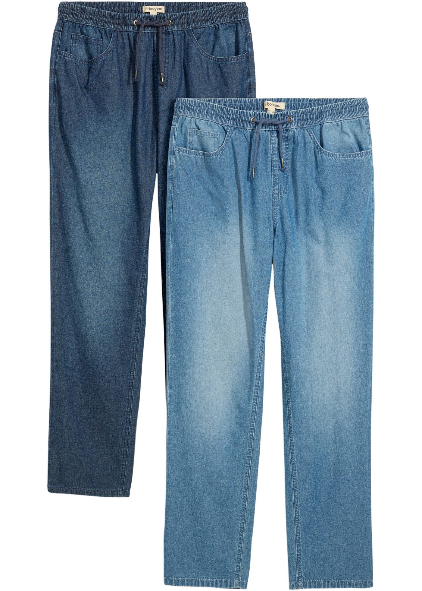 bonprix Schlupfjeans (Packung, 2-tlg) klassischer Schnitt, aus reiner Baumw günstig online kaufen