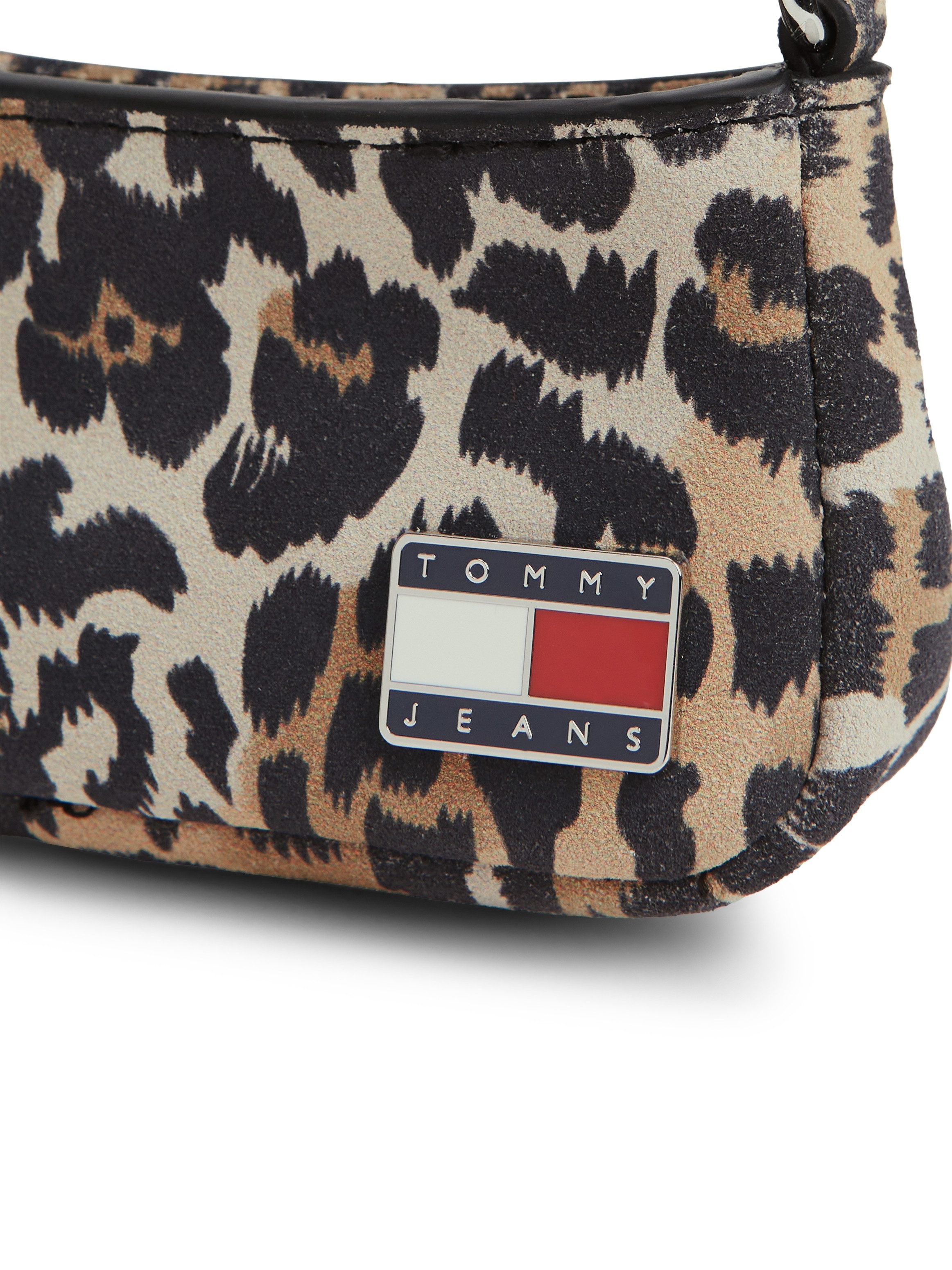 Tommy Jeans Mini Bag TJW COOL LEO SUEDE MICRO BAG, Tragetasche, Henkeltasche, Clutch im Leo-Look