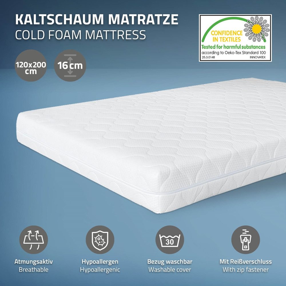 ML-DESIGN Spielbett Hausbett Kinderbett inkl. Lattenrost kreativ Bodenbett für Kinder, Abenteuerbett mit Matratze H-16 cm 120x200cm Holzbett Bettgestell