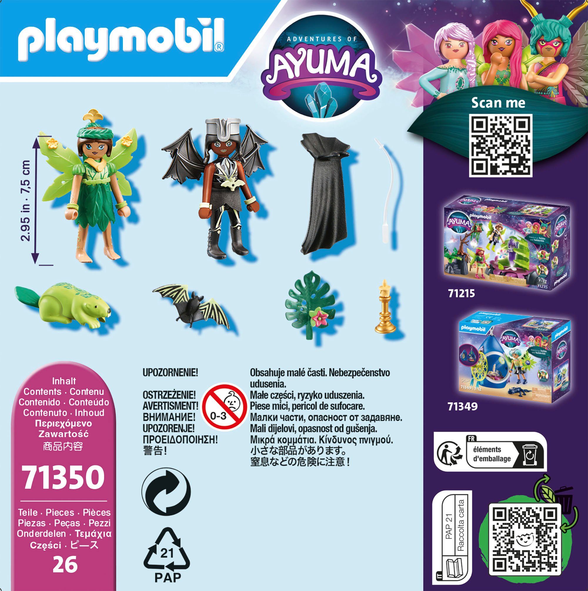 Forest of Bat Ayuma, Playmobil® (71350), Fairy Konstruktions-Spielset Made Adventures (26 Fairy St), in mit Europe Seelentieren &