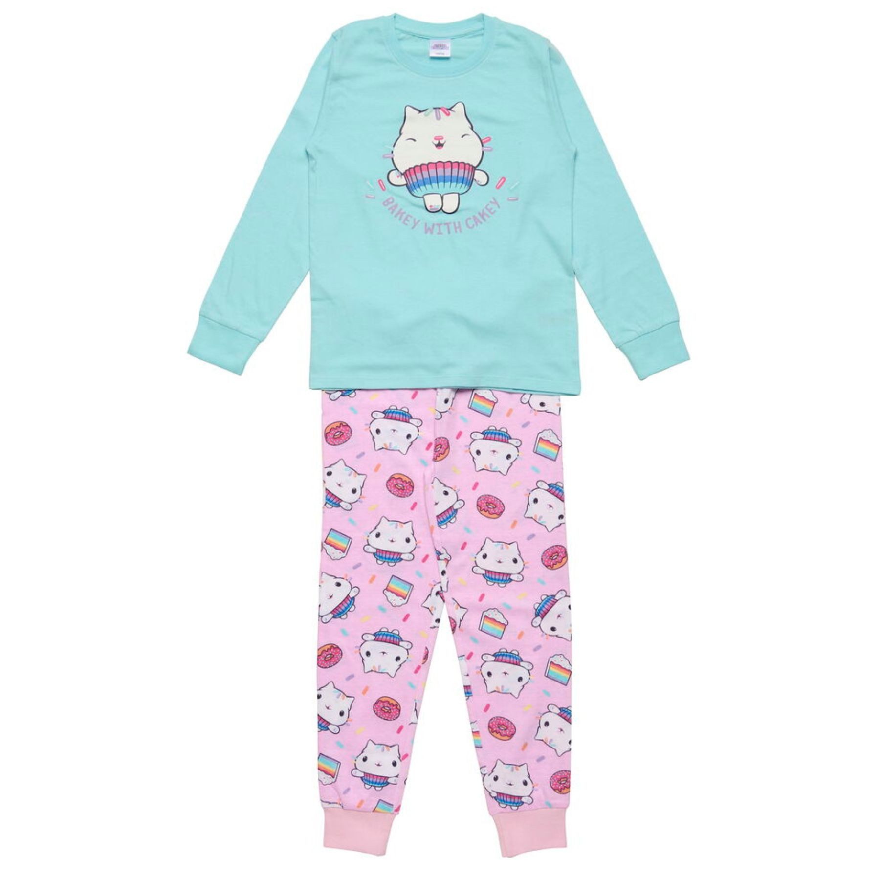 Gabby's Dollhouse Pyjama Kinder Nachtwäsche Schlafanzug Baumwolle Mehrfarbig (Packung, 2 Stück)