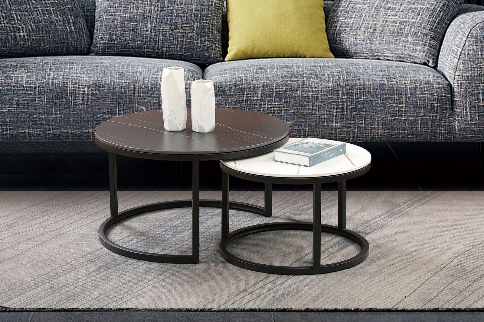 Couchtisch Runde 2x Couchtisch Beistelltisch Designer Wohnzimmer Tische Neu
