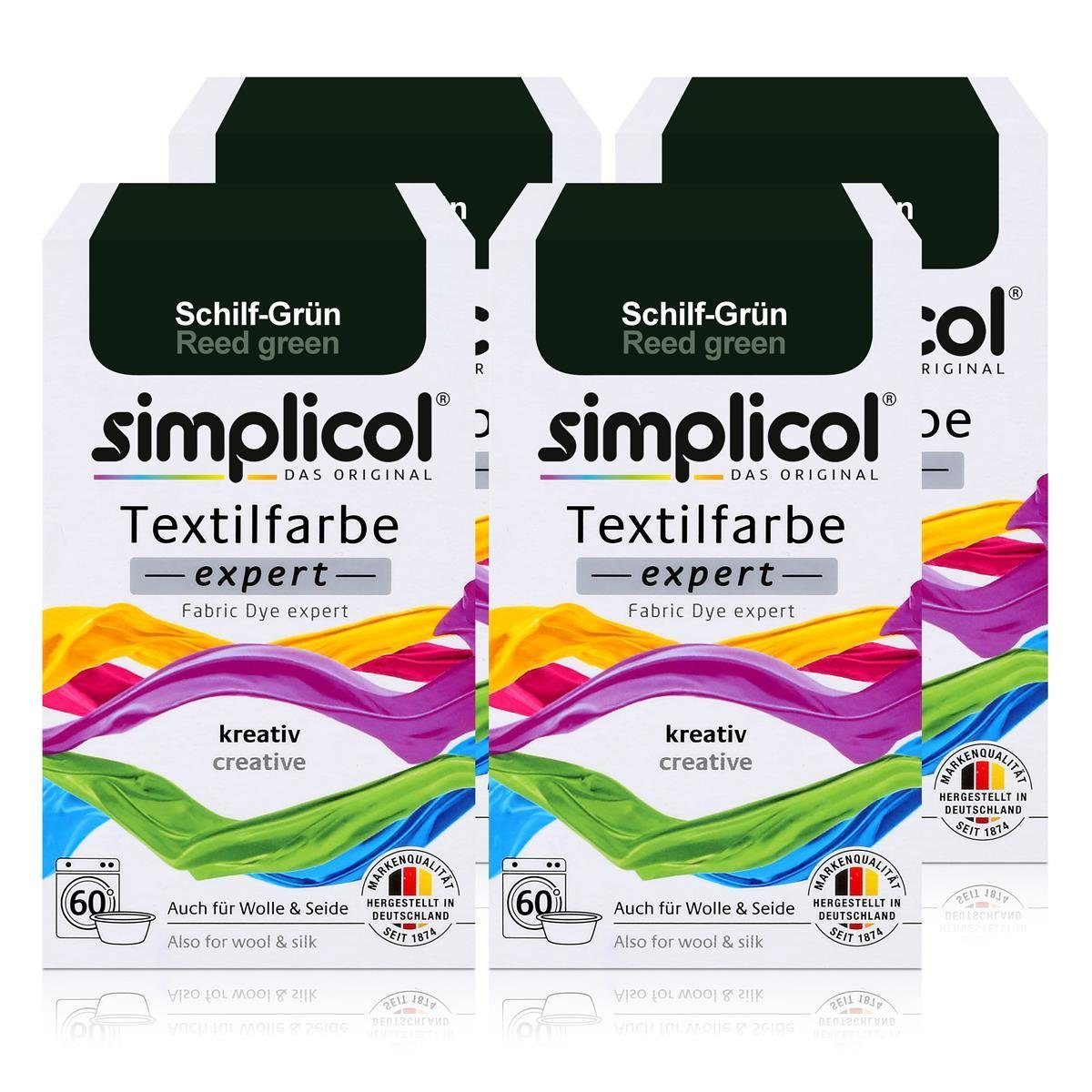 ᐅ simplicol Textilfarbe Simplicol Textilfarbe expert SchilfGrün 150g Farbe zum Färben (4er OTTO