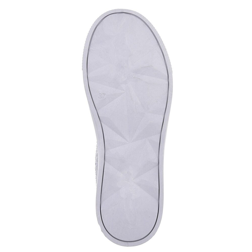 Ital-Design Damen Low-Top Freizeit Slipper (88843603) Flach Sneakers Low in Hellgrau