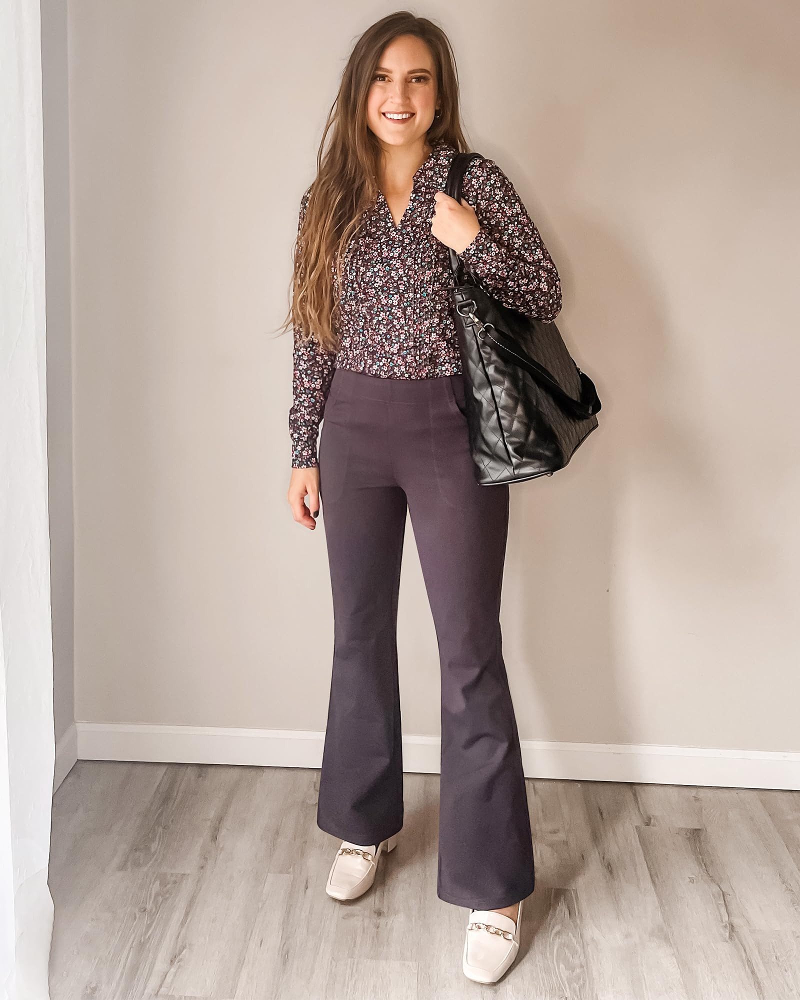 G4Free Thermohose Damen Winter Gefüttert Schlaghose Hohe Taille Yogahose Lang Jogginghose Freizeithose Sporthose mit Taschen