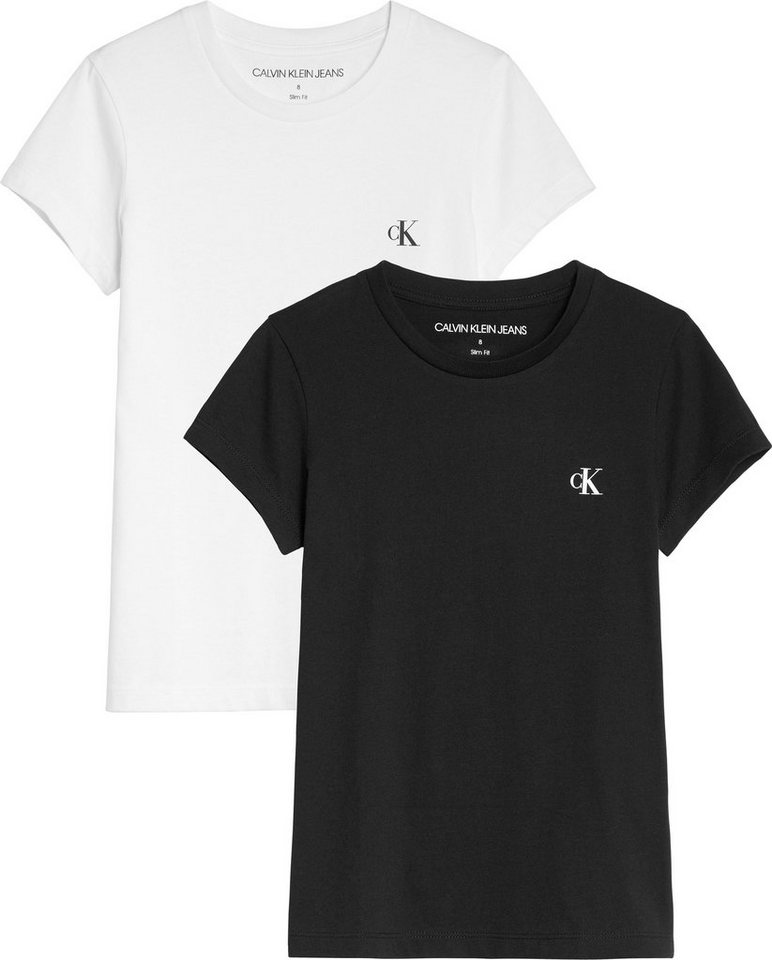 Calvin Klein Jeans T-Shirt 2-PACK SLIM MONOGRAM TOP (Packung)