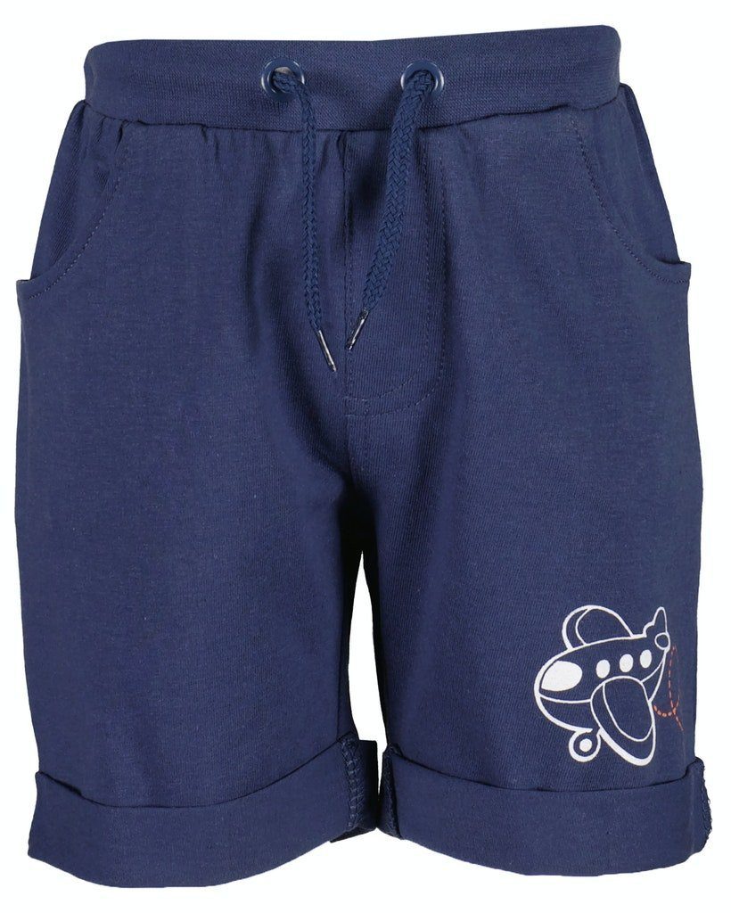 Blue Blue kurze Hose (1-tlg) Seven Seven Shorts dunkelbl Sweatshorts Baby Flugzeug Jungen Sweatshorts