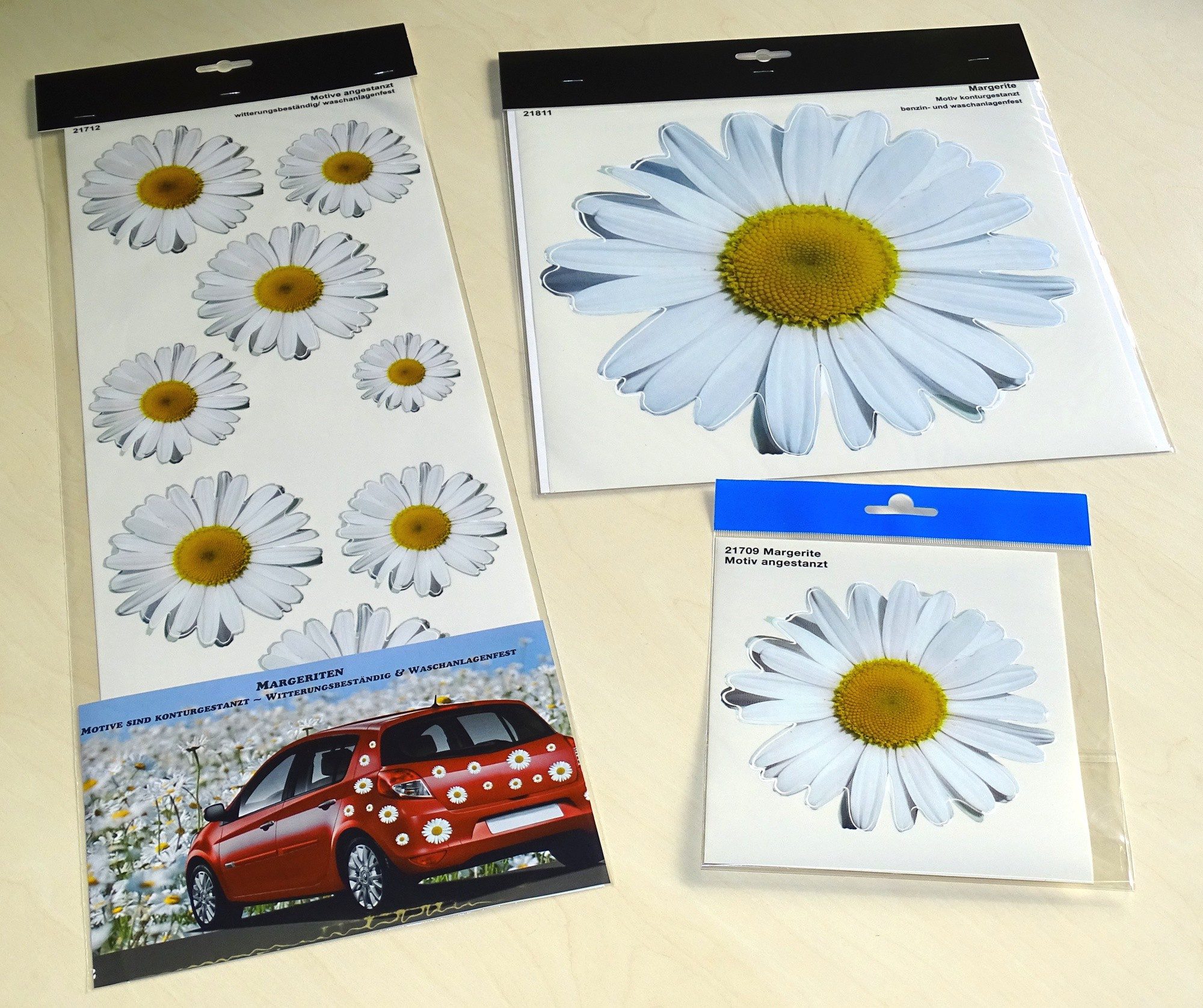 Hermann Schütz Aufkleber Aufkleber Margeritenblüten-Set 550 x 200 mm