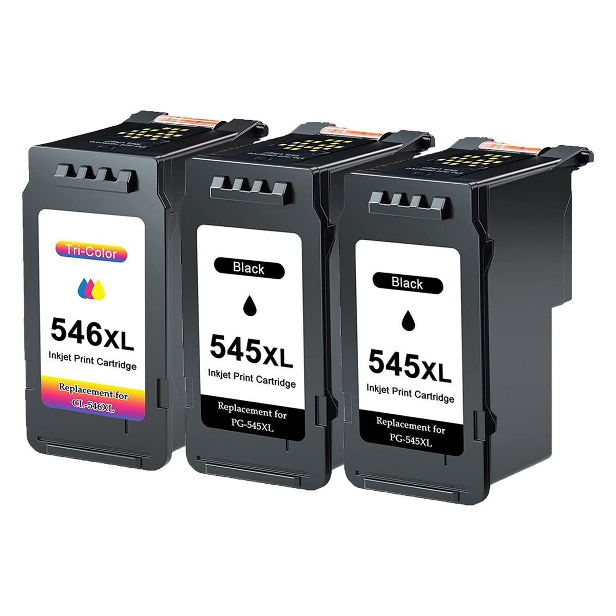 Toner Kingdom 3er für Canon PG-545XL/CL-546 XL Pixma TS3350 TR4550 TS3450 TS3150 Tintenpatrone (MX490 MX495 TS3151 TS3351)