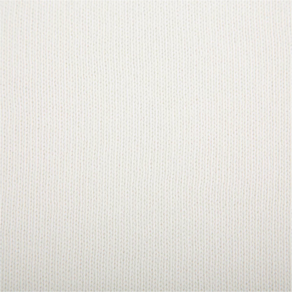 SCHÖNER LEBEN. Stoff Strickstoff Meterware aus 100% Baumwolle in Wollweiß 135cm, atmungsaktiv
