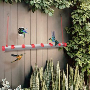 LifeImpree Futterspender Kolibri-Futterstation, Vogelfutterspender für Vögel im Freien, Gartendekoration im Freien