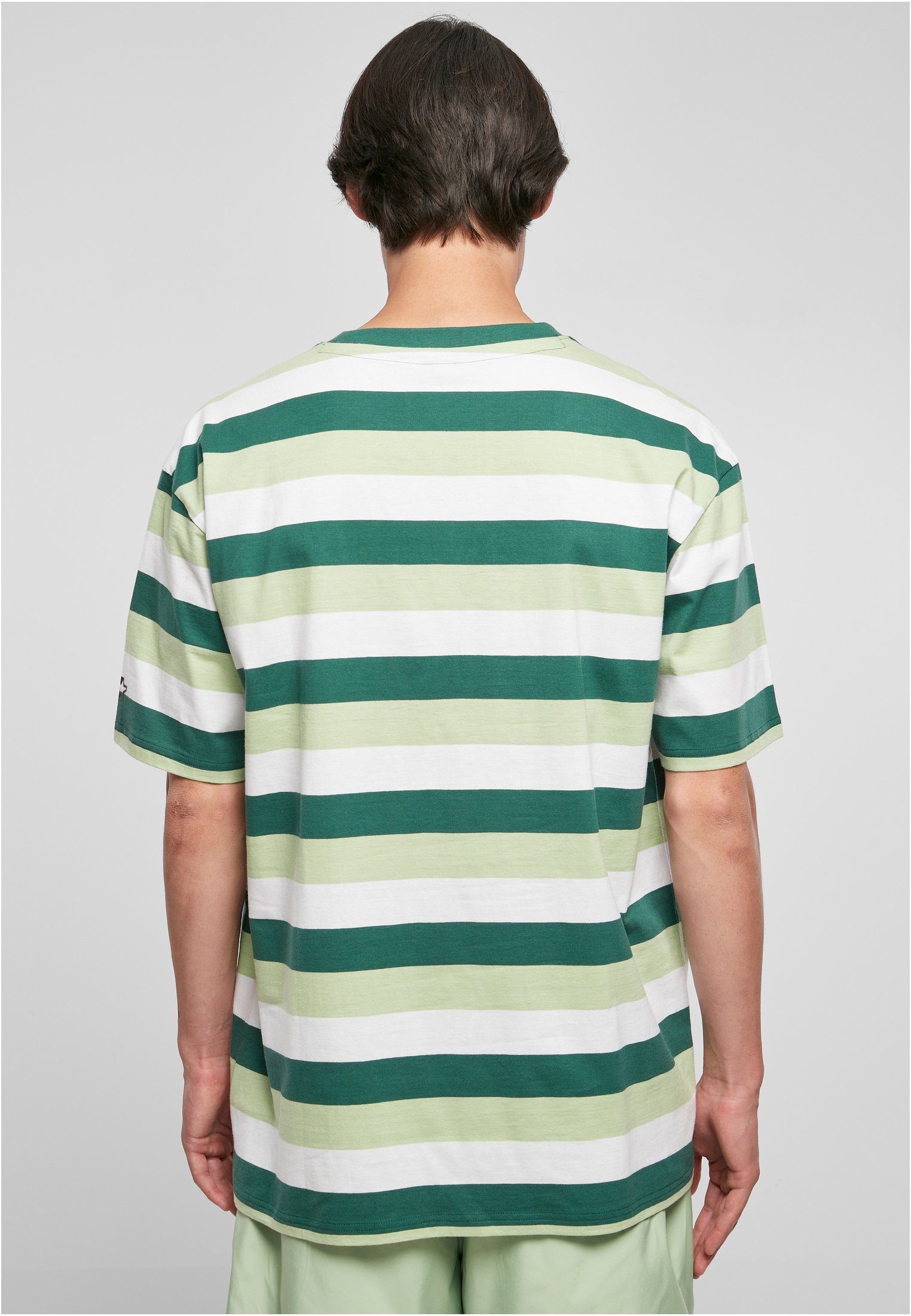 Kurzarmshirt Herren Oversize Sun Stripes Starter darkfreshgreen/vintagegreen/white (1-tlg) Tee Black Starter Label