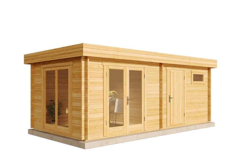 Alpholz Gartenhaus Holz Vönix, BxT: 618x320 cm, in Naturbelassen mit 40mm Wandstärke