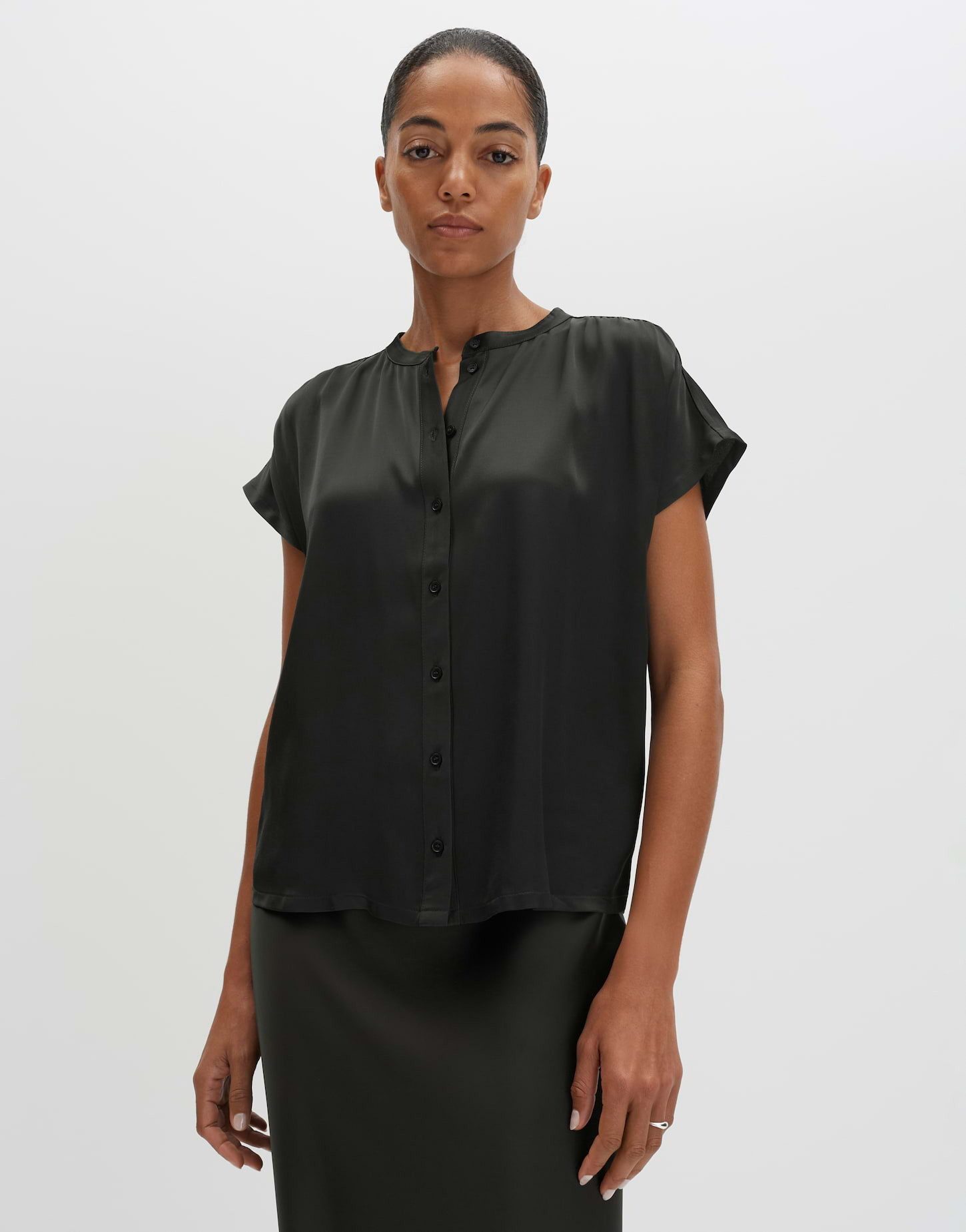 someday Kurzarmshirt Koralie detail Feine Kräuselung als feminines Detail