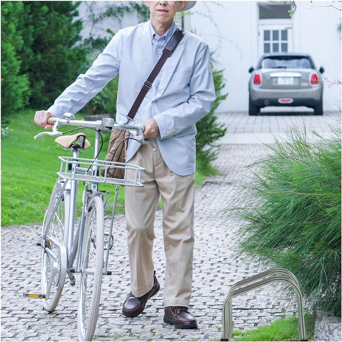 relaxdays Fahrradständer, für 2 Fahrräder