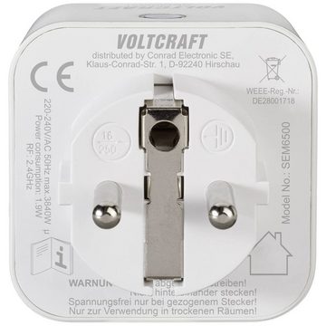 VOLTCRAFT Energiekostenmessgerät Bluetooth® Energiekosten-Messgerät, Bluetooth®-Schnittstelle, Datenexport, Datenloggerfunktion, TRMS