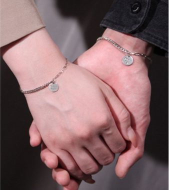 Fivejoy Charm-Armband Paar-Armband Sterling Silber Asymmetrisch (1-tlg), Erinnerungsgeschenk, trendiges Armband, Paararmband