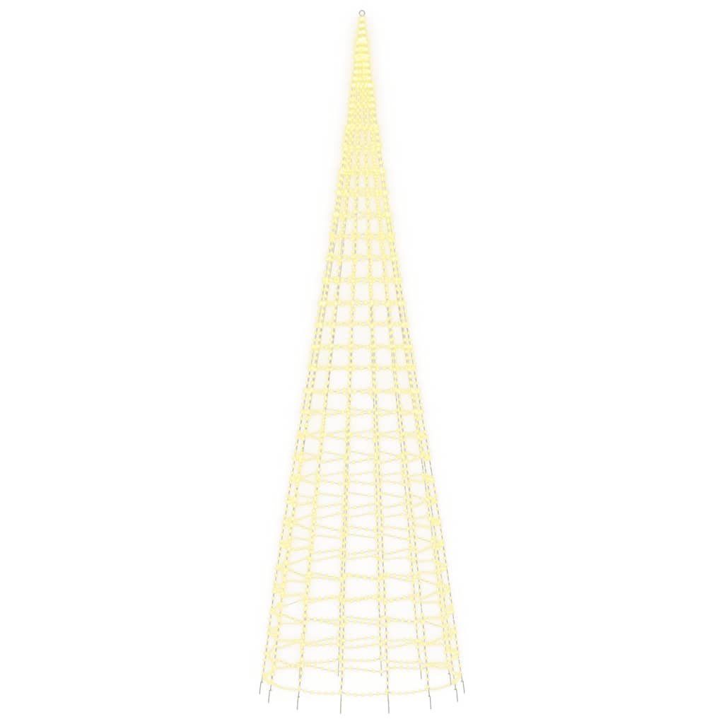 vidaXL Dekolicht 800 cm LED-Weihnachtsbaum für Fahnenmast 3000 LEDs Warmweiß 800 cm Auß