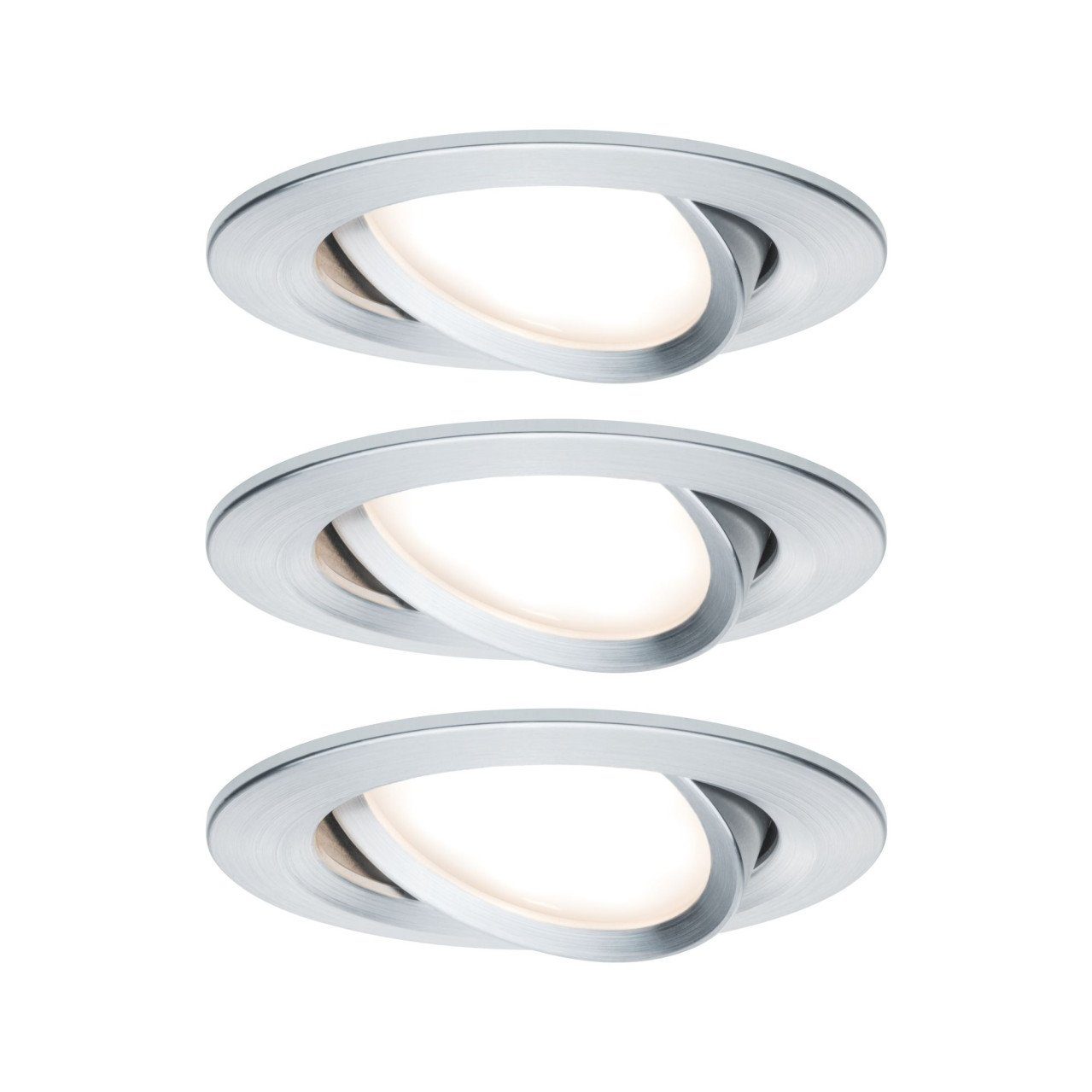Paulmann LED Einbaustrahler Paulmann LED Einbauleuchte Nova Coin 3er Set Ø 8,4, Inkl. Leuchtmittel, Dimmbar ohne Bewegungsmelder