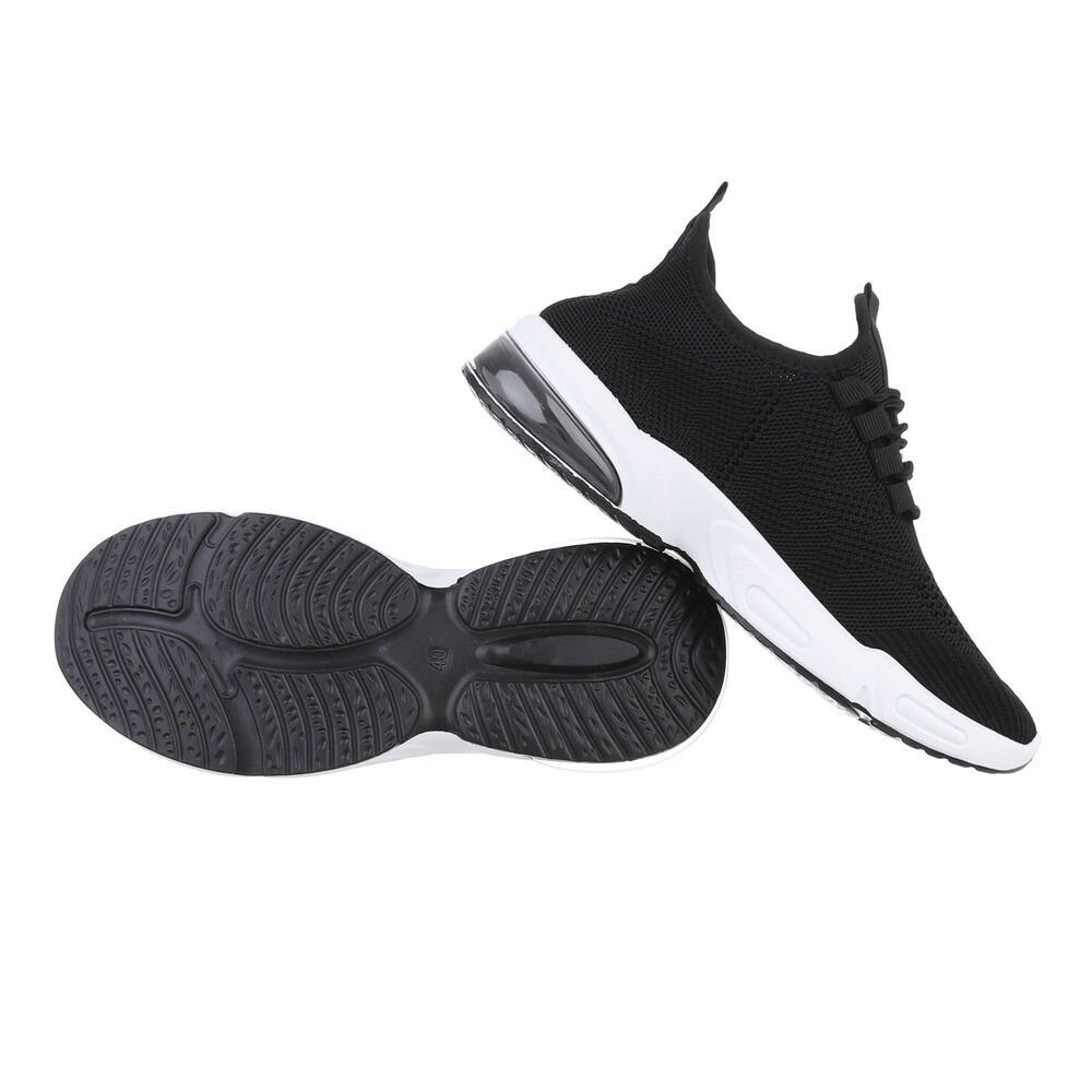 Coolwalk Herren Low-Top Freizeit Sneaker Flach Sneakers in Schwarz günstig online kaufen