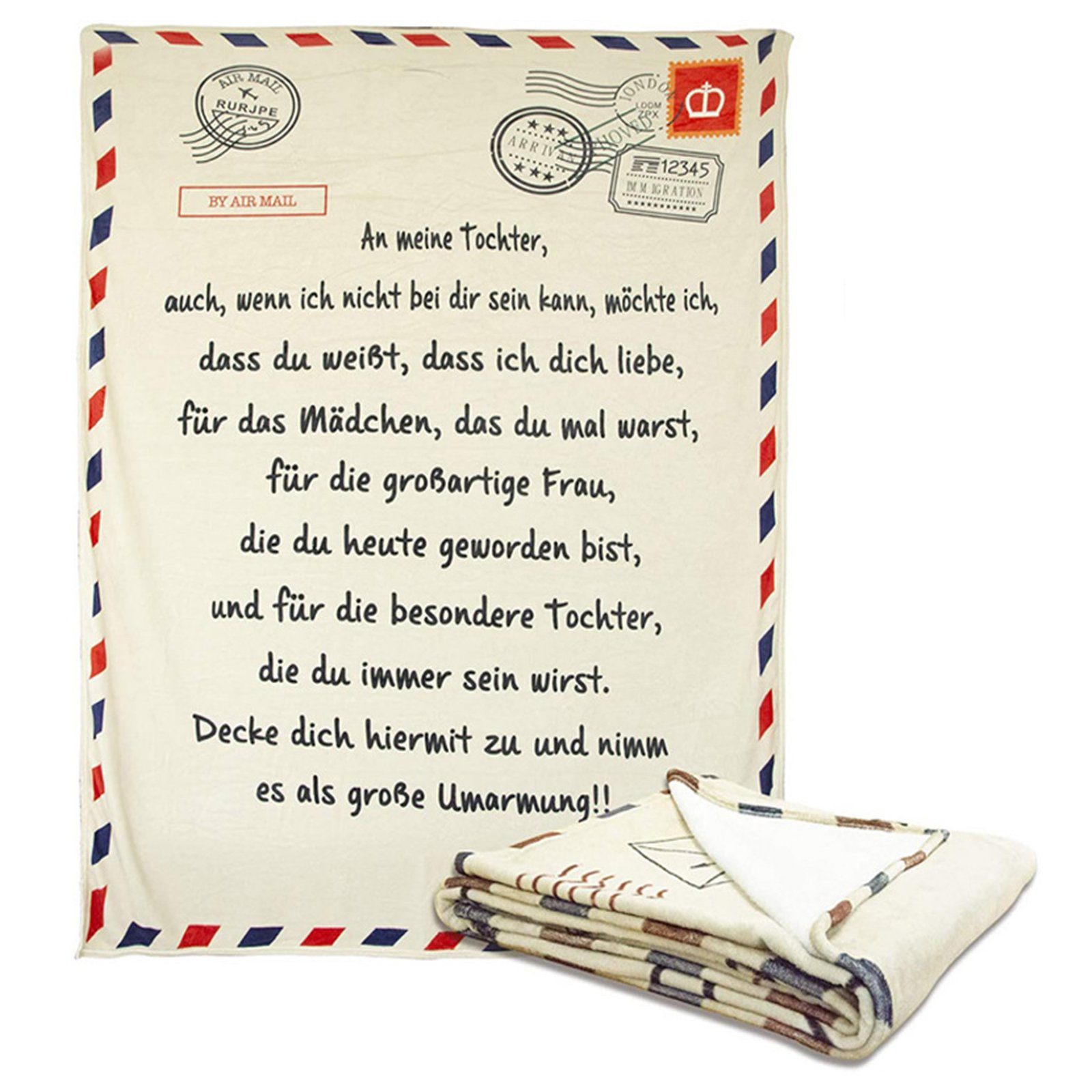 Wohndecke Flanelldecke Umschlags des Umschlagform, von an Kinder150*200cm, Gestaltung Eltern in Briefe TWSOUL