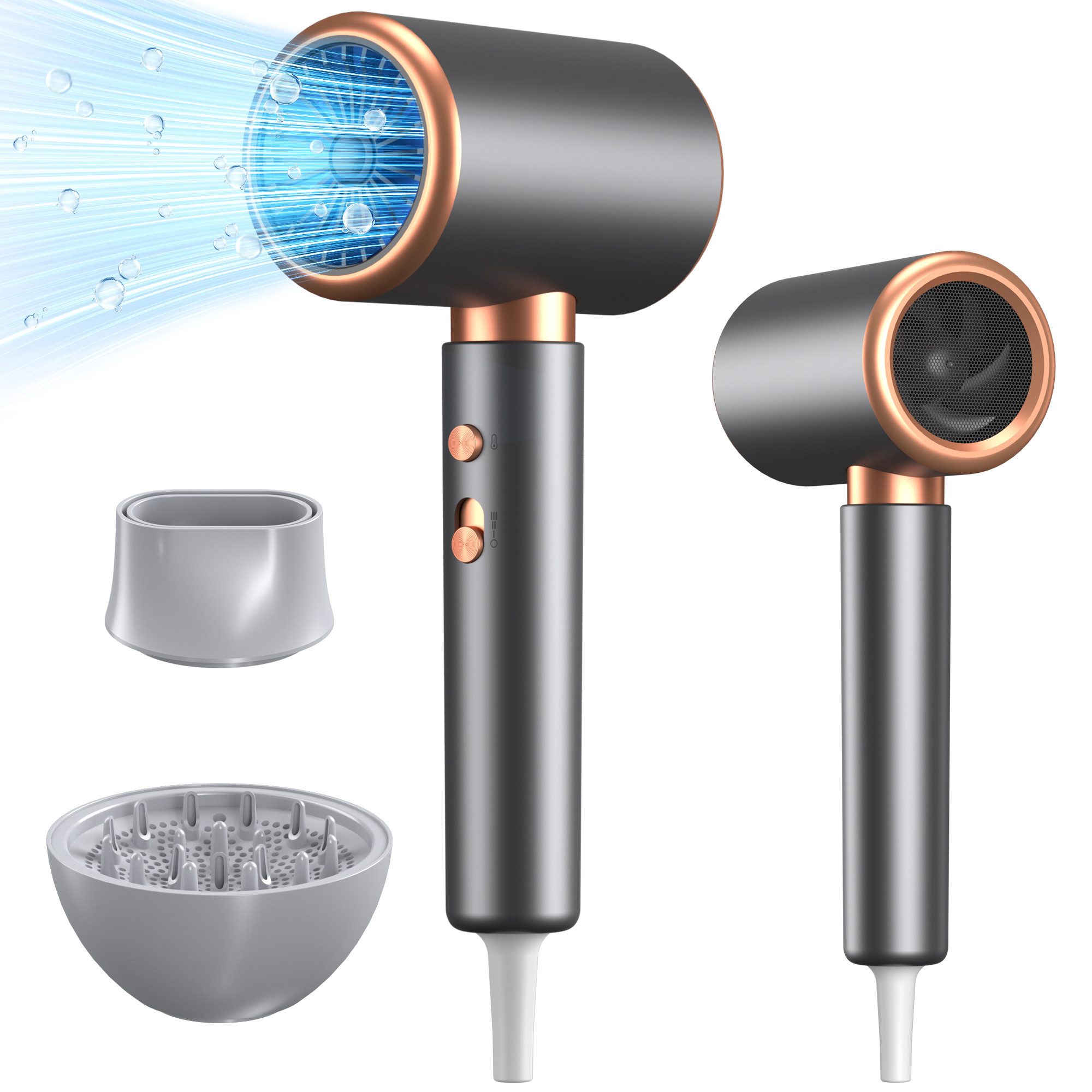 Haartrockner Ionic-Haartrockner, Leistungsstark Föhn Ionen Dry & Style Hairdryer