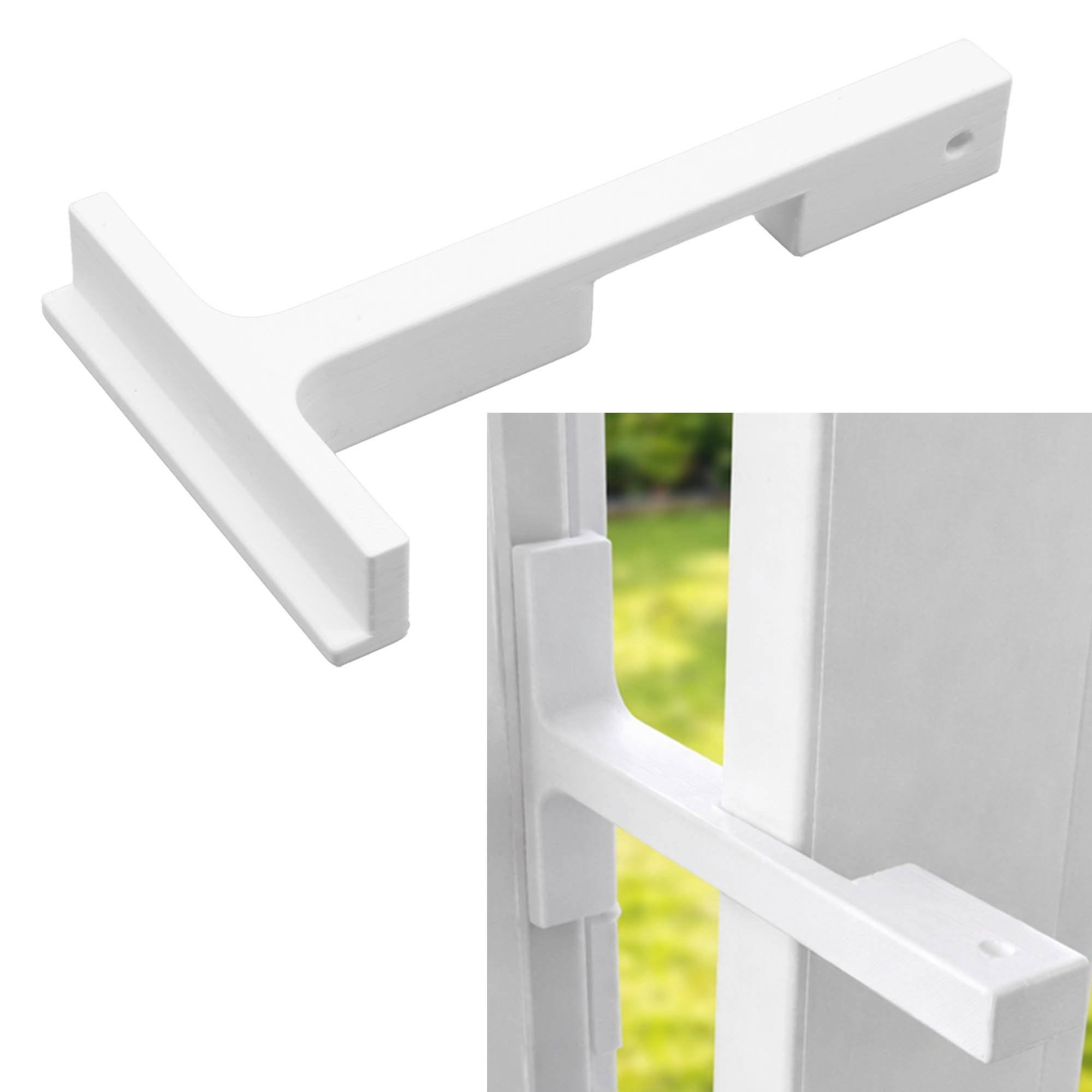 TSB Werk Fensterbeschlag Fensterstopper Fensterfeststeller Fensterhalter (1 St), Kippfensterhalter, Sicherung, Weiß, Zuknallschutz